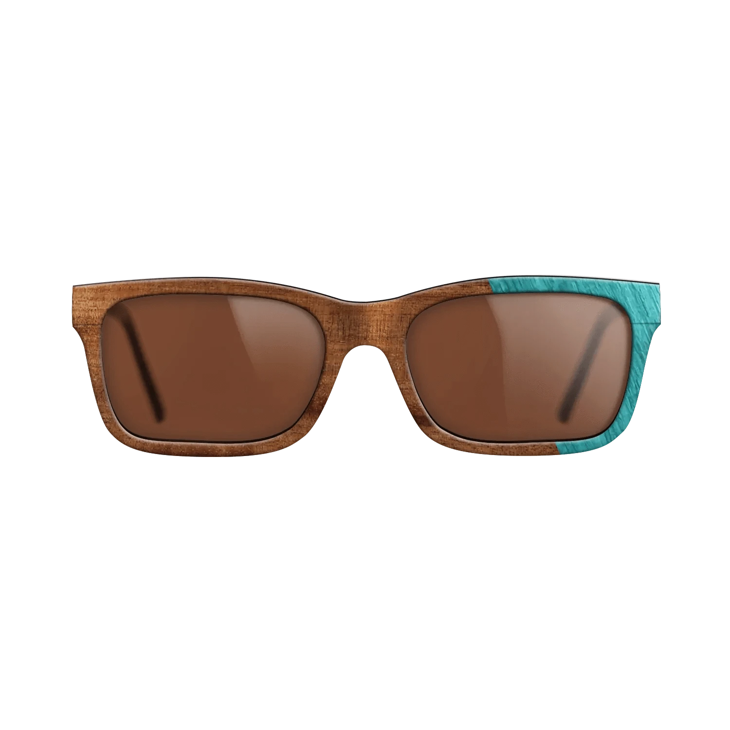 Koa,Poplar Dyed: Turquoise: Dicut - The Sage - Rectangle - 1755 - SIRIS wood optic