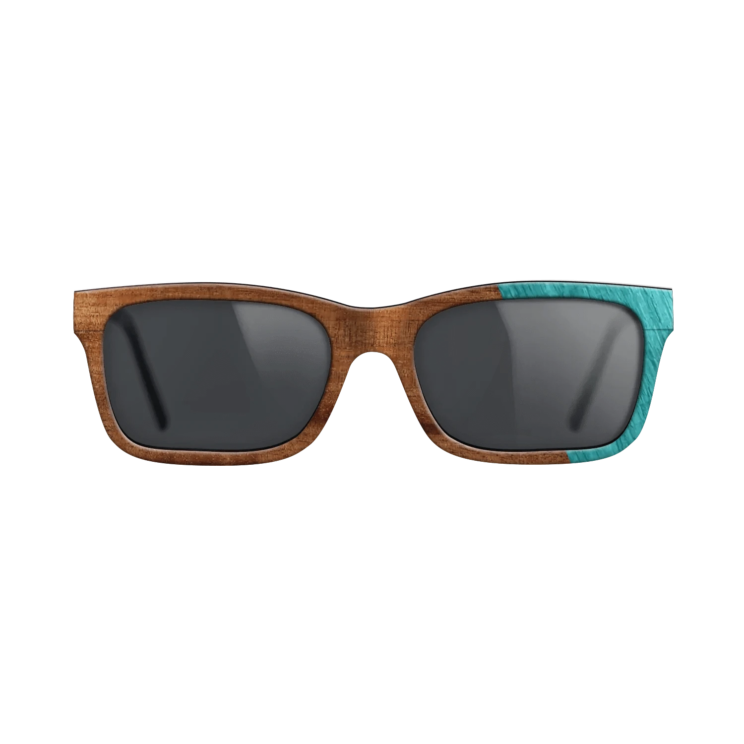 Koa,Poplar Dyed: Turquoise: Dicut - The Sage - Rectangle - 1755 - SIRIS wood optic