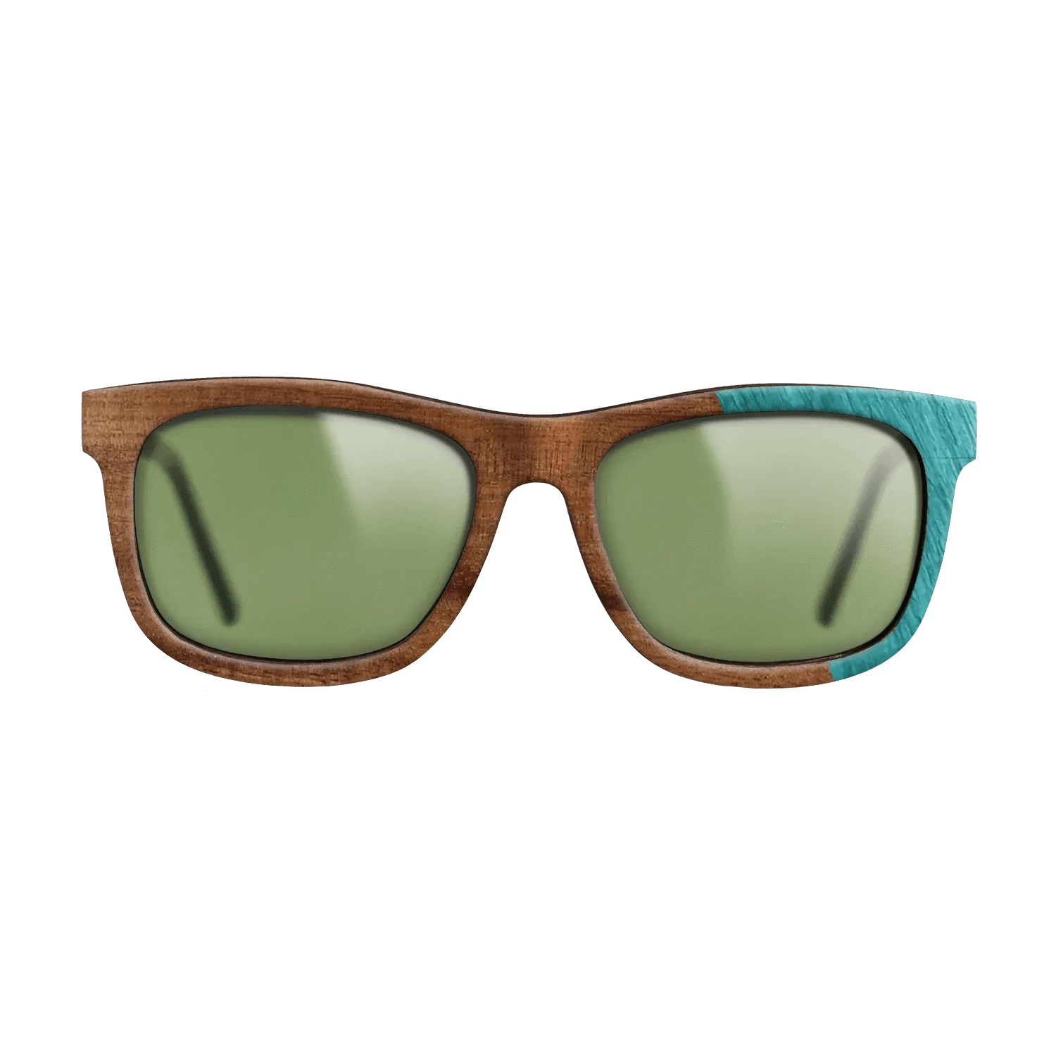 Koa,Poplar Dyed: Turquoise: Dicut - The Hero - Square - 1755 - SIRIS wood optic