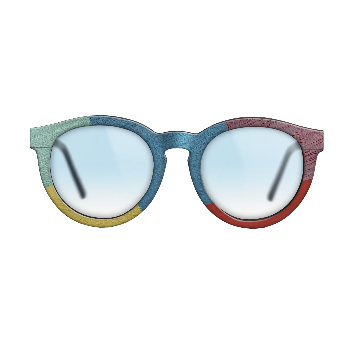 Poplar Dyed: Red,Poplar Dyed: Baby Blue,Poplar Dyed: Purple,Poplar Dyed: Yellow: Mosaic - The Rebel - Round - 864 - SIRIS wood optic