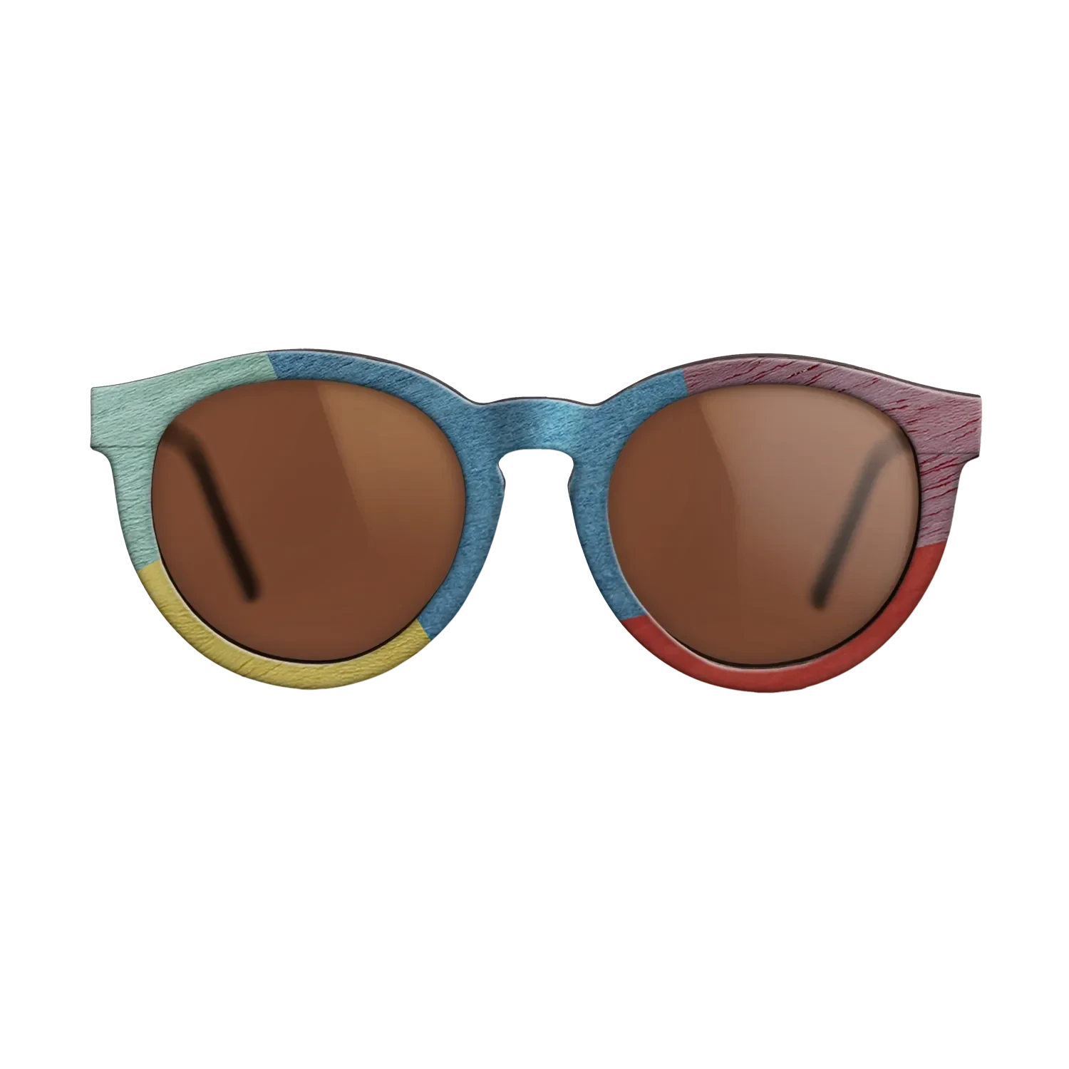 Poplar Dyed: Red,Poplar Dyed: Baby Blue,Poplar Dyed: Purple,Poplar Dyed: Yellow: Mosaic - The Rebel - Round - 864 - SIRIS wood optic