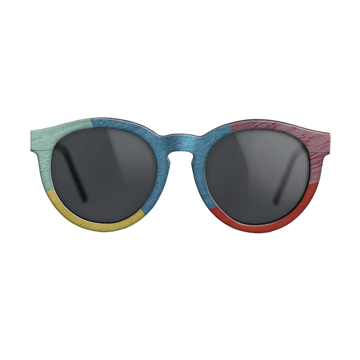 Poplar Dyed: Red,Poplar Dyed: Baby Blue,Poplar Dyed: Purple,Poplar Dyed: Yellow: Mosaic - The Rebel - Round - 864 - SIRIS wood optic