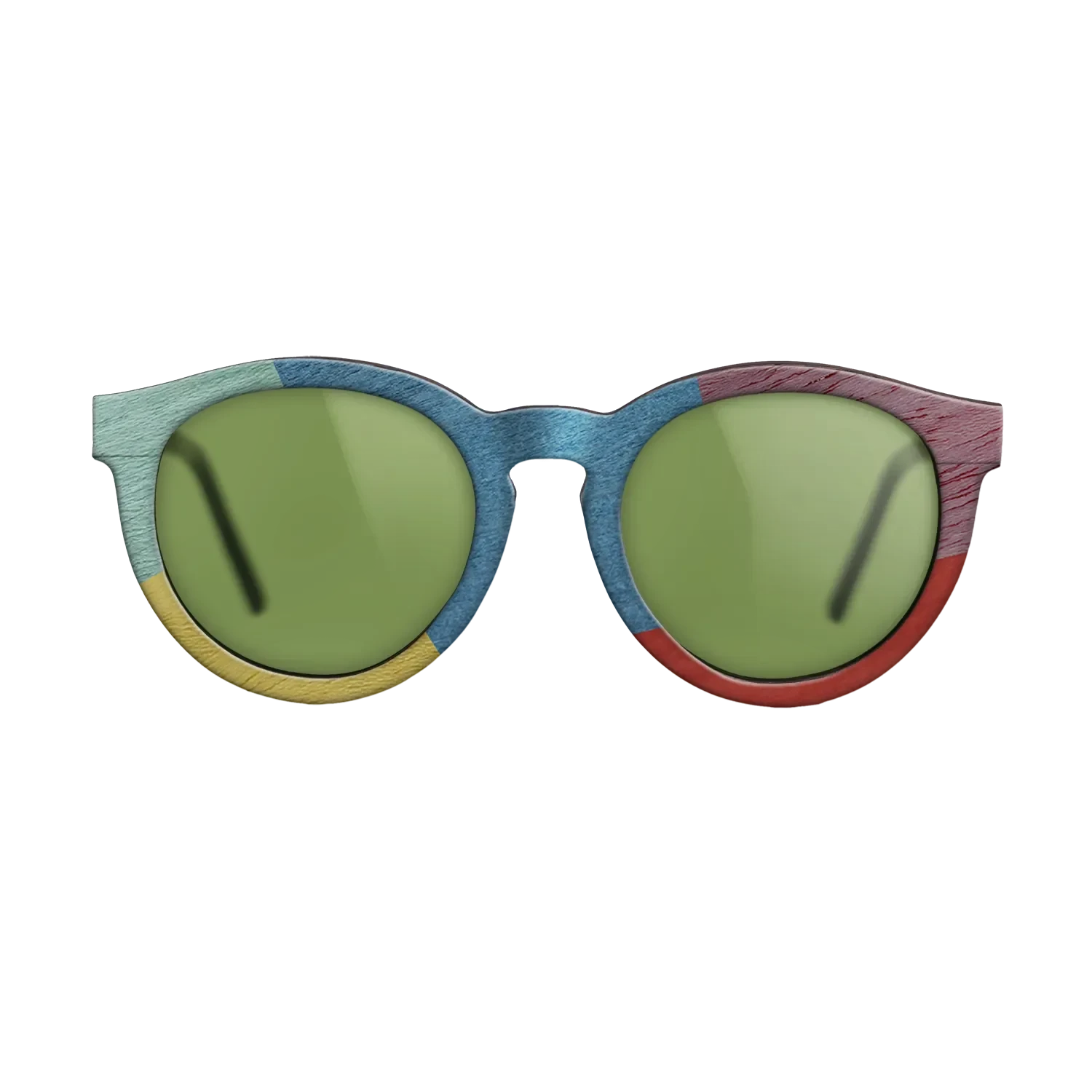 Poplar Dyed: Red,Poplar Dyed: Baby Blue,Poplar Dyed: Purple,Poplar Dyed: Yellow: Mosaic - The Rebel - Round - 864 - SIRIS wood optic