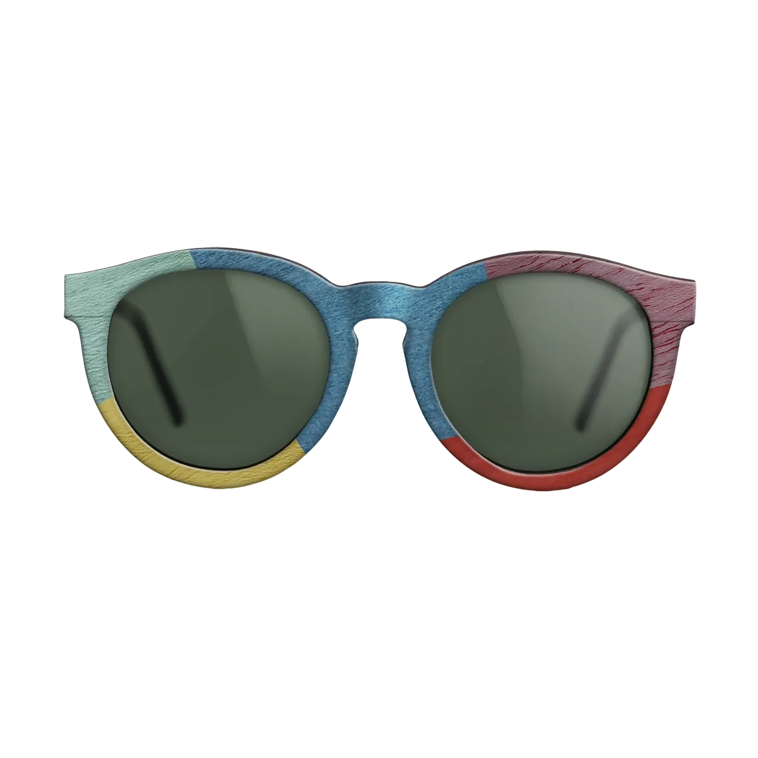 Poplar Dyed: Red,Poplar Dyed: Baby Blue,Poplar Dyed: Purple,Poplar Dyed: Yellow: Mosaic - The Rebel - Round - 864 - SIRIS wood optic