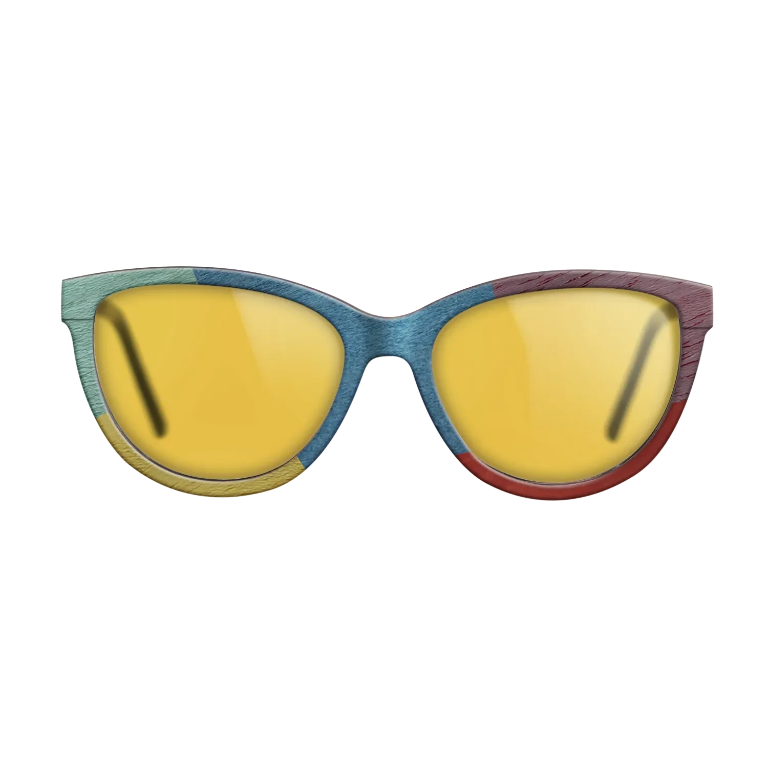 Poplar Dyed: Red,Poplar Dyed: Baby Blue,Poplar Dyed: Purple,Poplar Dyed: Yellow: Mosaic - The Maiden - Cat - 864 - SIRIS wood optic