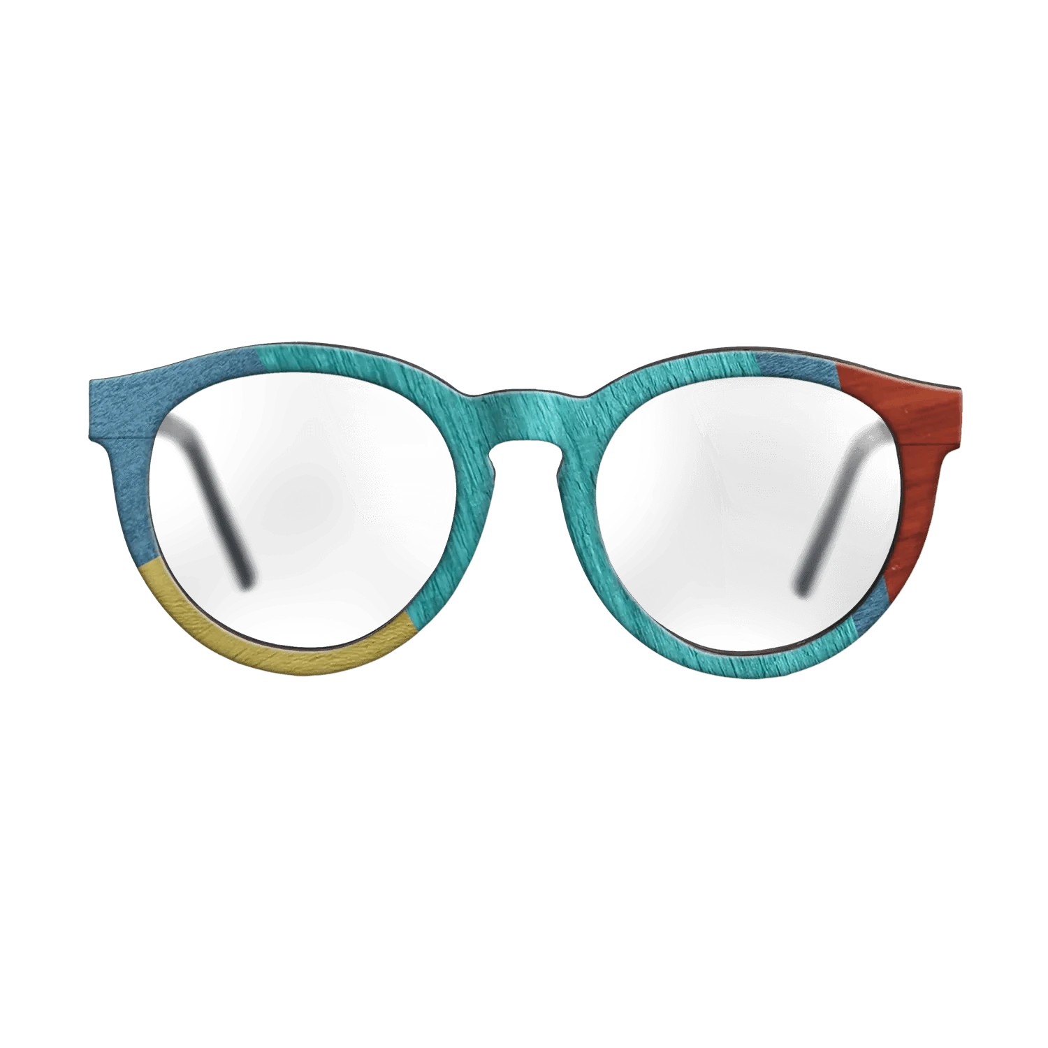 Poplar Dyed: Baby Blue,Poplar Dyed: Turquoise,Poplar Dyed: Blue Denim,Poplar Dyed: Yellow,Poplar Dyed: Red: Mosaic - The Rebel - Round - 1584 - SIRIS wood optic