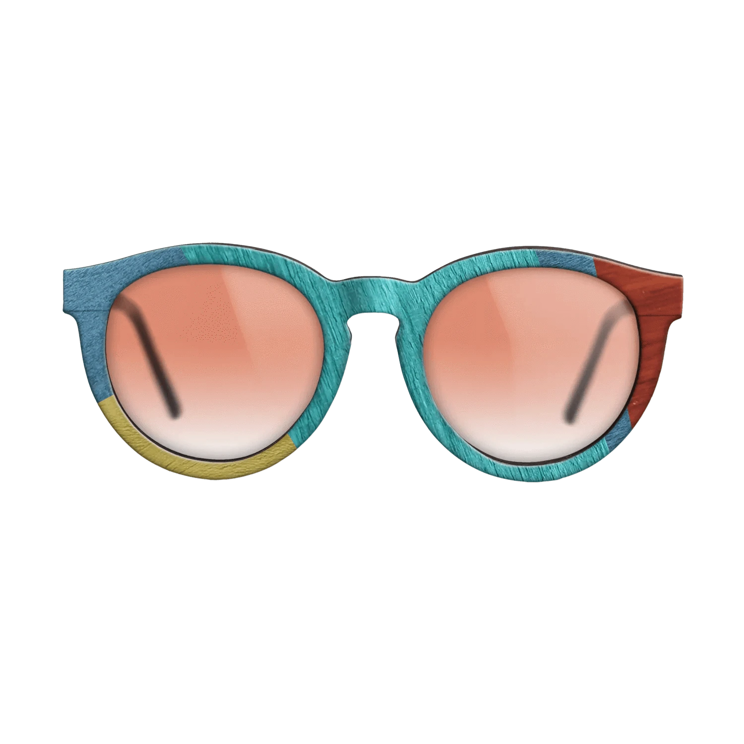 Poplar Dyed: Baby Blue,Poplar Dyed: Turquoise,Poplar Dyed: Blue Denim,Poplar Dyed: Yellow,Poplar Dyed: Red: Mosaic - The Rebel - Round - 1584 - SIRIS wood optic