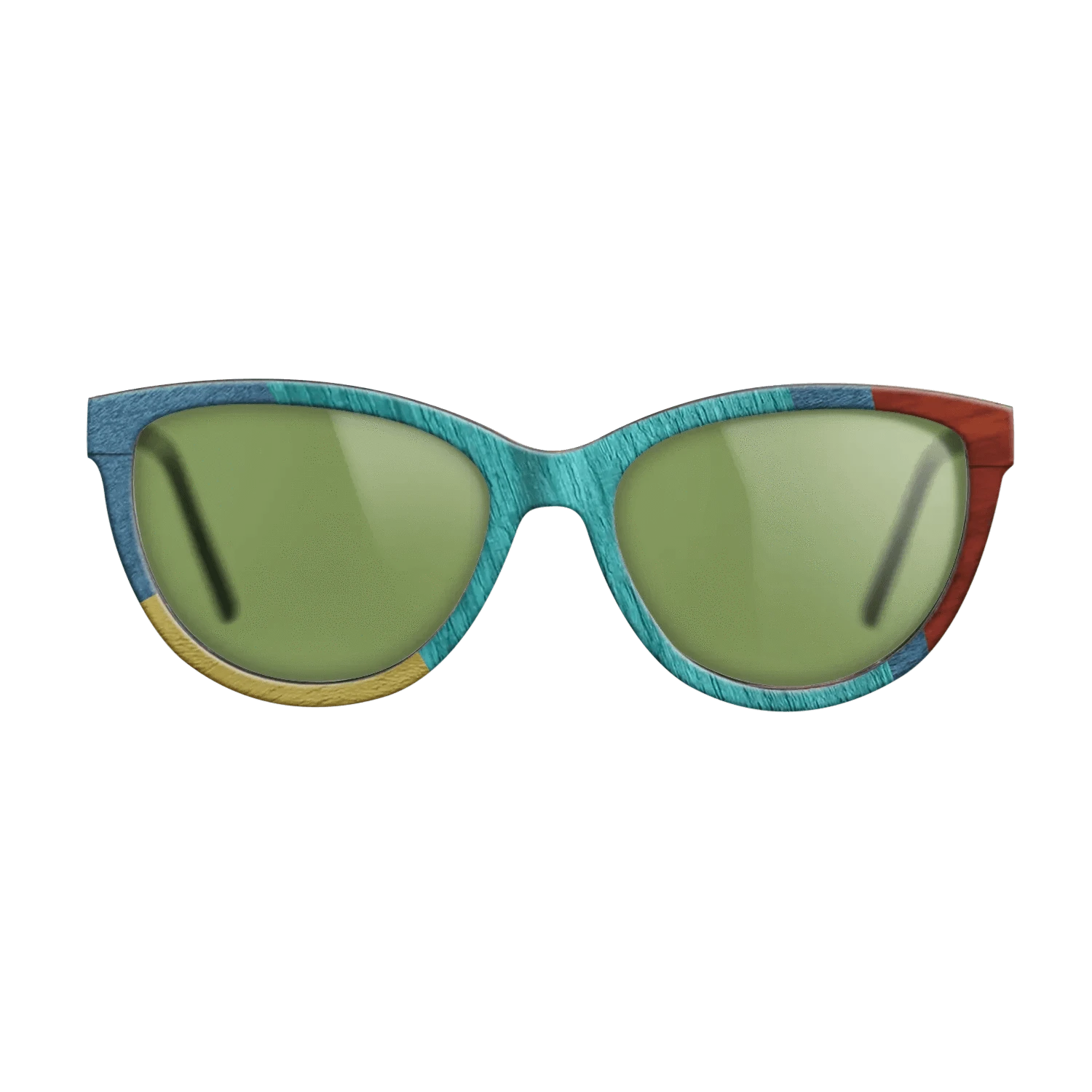 Poplar Dyed: Baby Blue,Poplar Dyed: Turquoise,Poplar Dyed: Blue Denim,Poplar Dyed: Yellow,Poplar Dyed: Red: Mosaic - The Maiden - Cat - 1584 - SIRIS wood optic