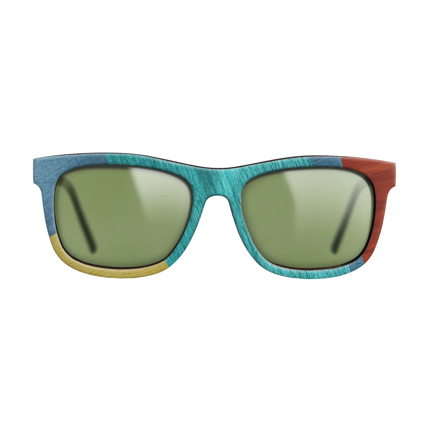 Poplar Dyed: Baby Blue,Poplar Dyed: Turquoise,Poplar Dyed: Blue Denim,Poplar Dyed: Yellow,Poplar Dyed: Red: Mosaic - The Hero - Square - 1584 - SIRIS wood optic