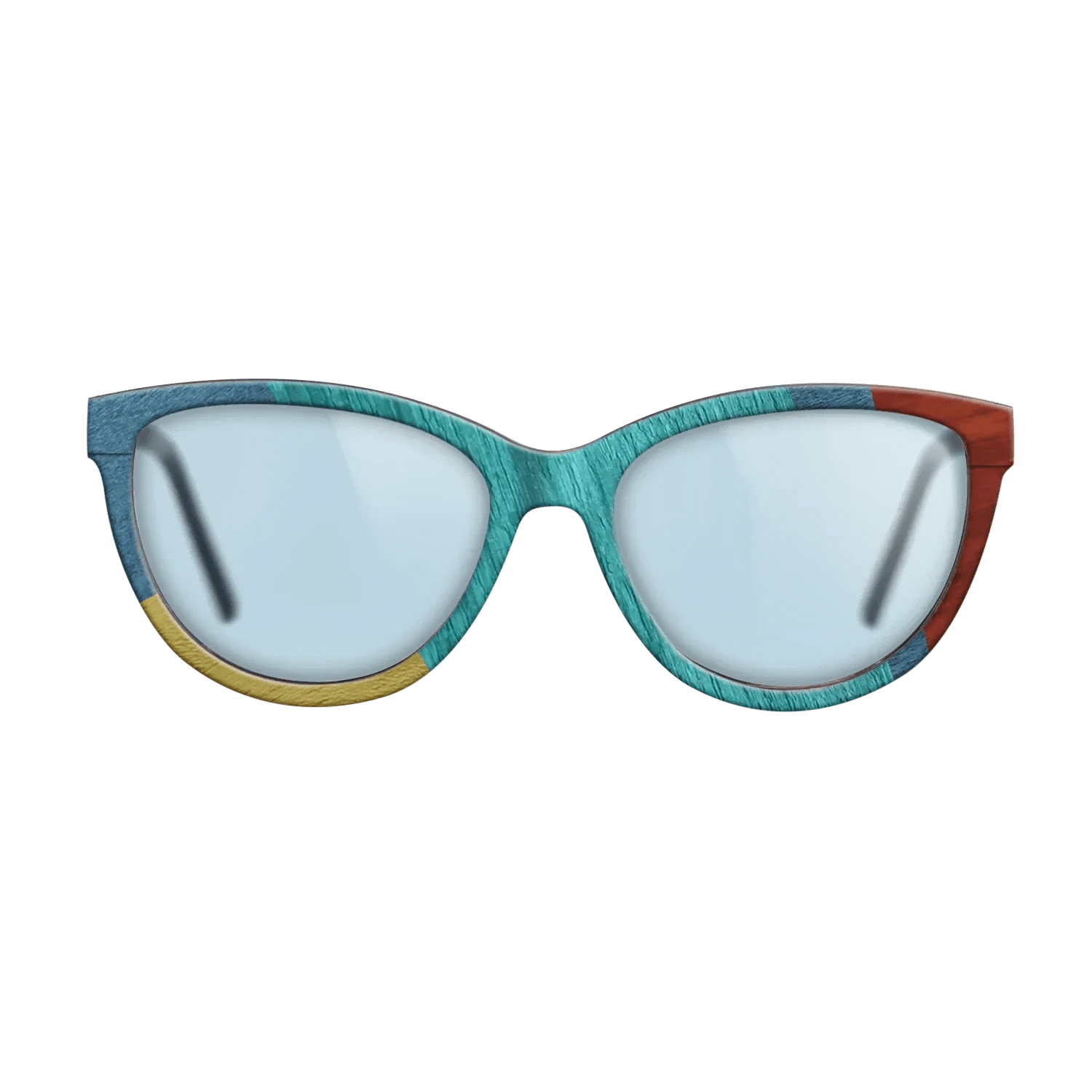 Poplar Dyed: Baby Blue,Poplar Dyed: Turquoise,Poplar Dyed: Blue Denim,Poplar Dyed: Yellow,Poplar Dyed: Red: Mosaic - The Maiden - Cat - 1584 - SIRIS wood optic