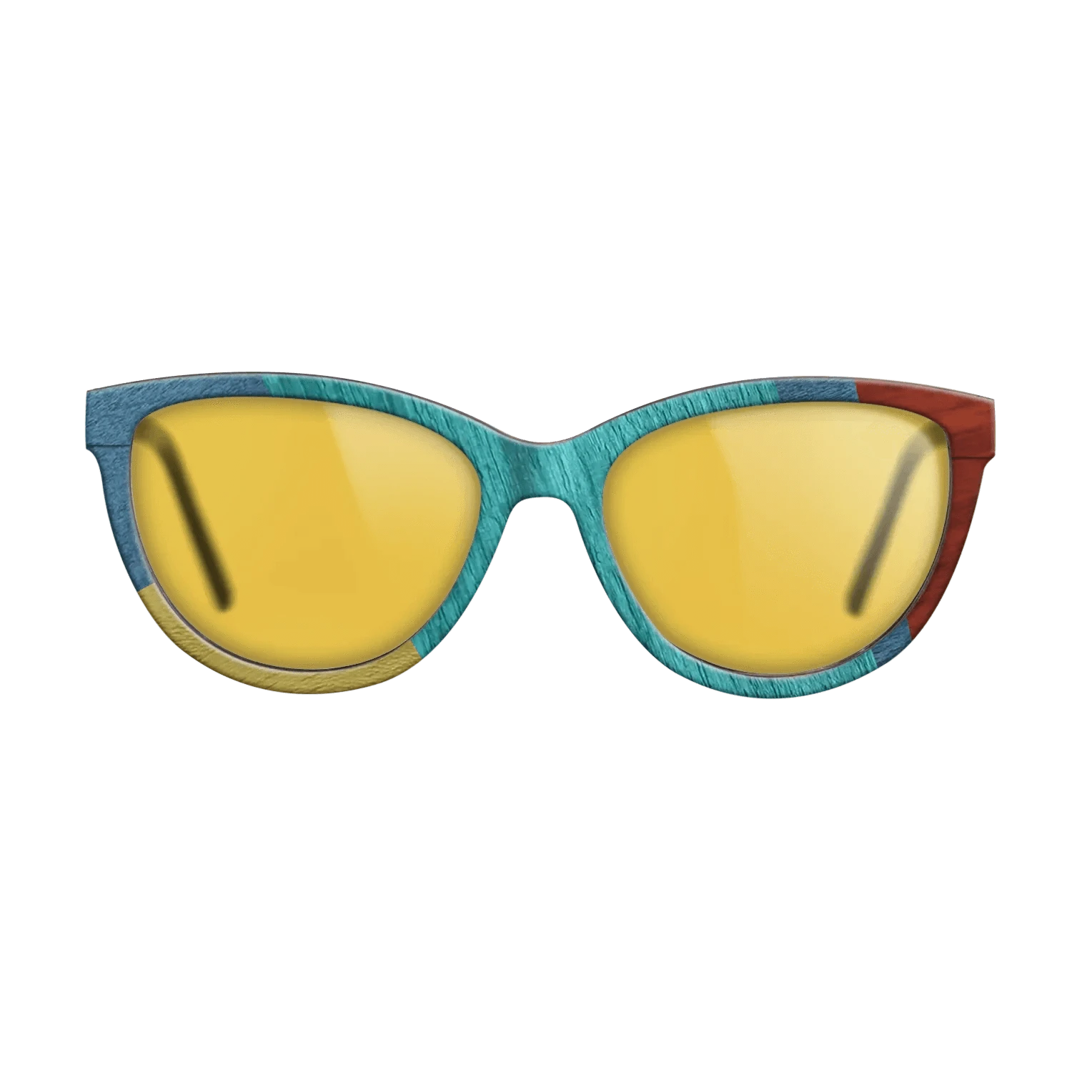 Poplar Dyed: Baby Blue,Poplar Dyed: Turquoise,Poplar Dyed: Blue Denim,Poplar Dyed: Yellow,Poplar Dyed: Red: Mosaic - The Maiden - Cat - 1584 - SIRIS wood optic