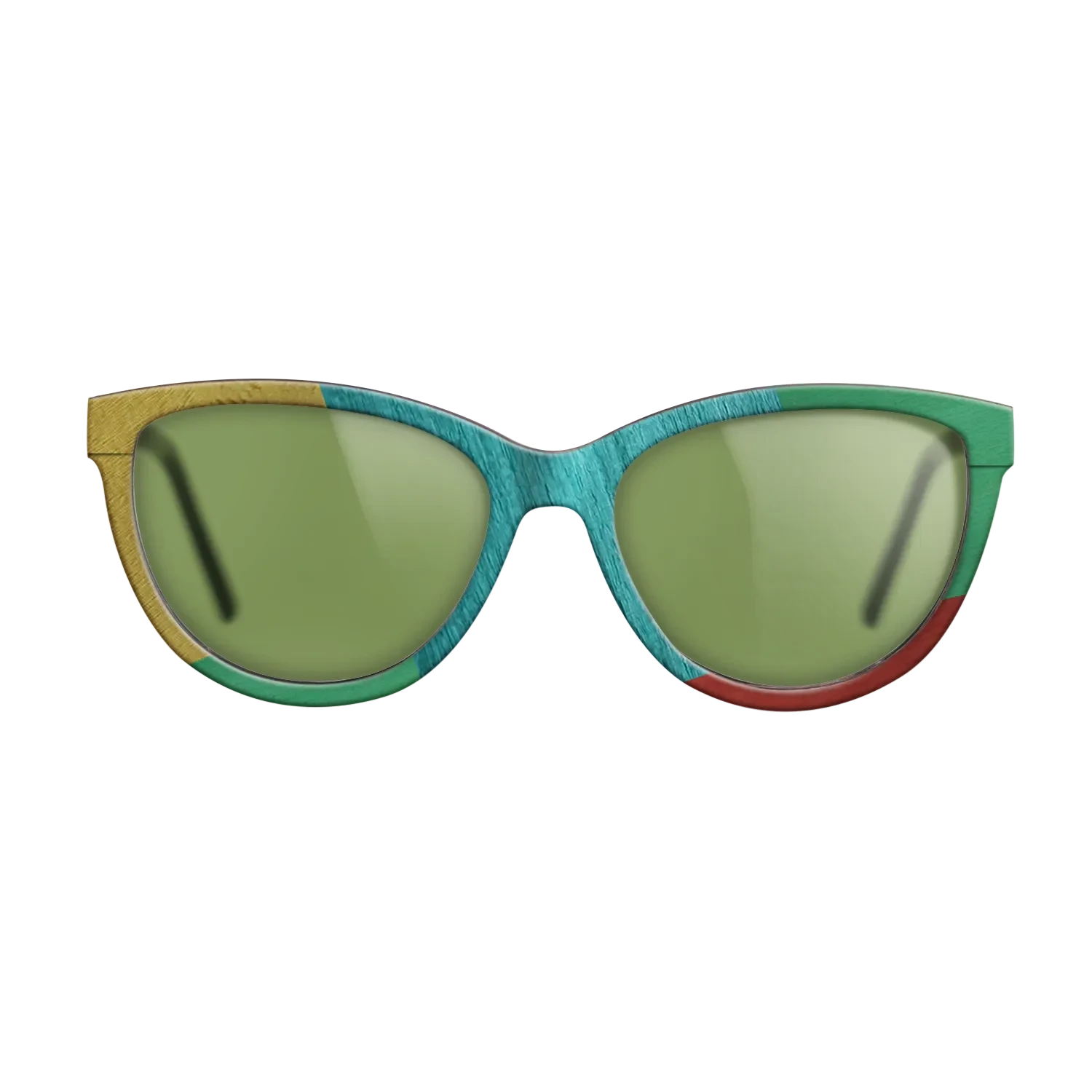 Poplar Dyed: Yellow,Poplar Dyed: Turquoise,Poplar Dyed: Blue Denim,Poplar Dyed: Green: Mosaic - The Maiden - Cat - 1195 - SIRIS wood optic