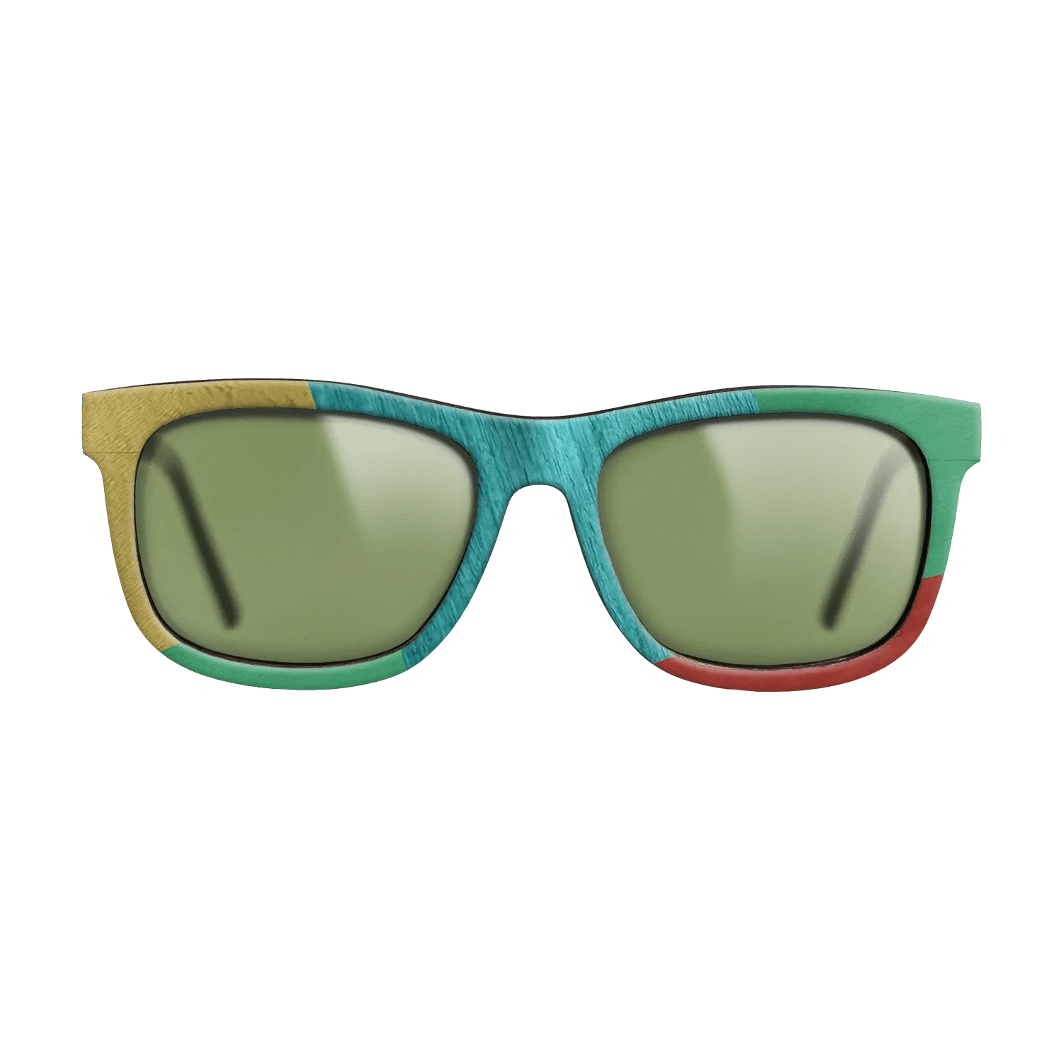 Poplar Dyed: Yellow,Poplar Dyed: Turquoise,Poplar Dyed: Blue Denim,Poplar Dyed: Green: Mosaic - The Hero - Square - 1195 - SIRIS wood optic