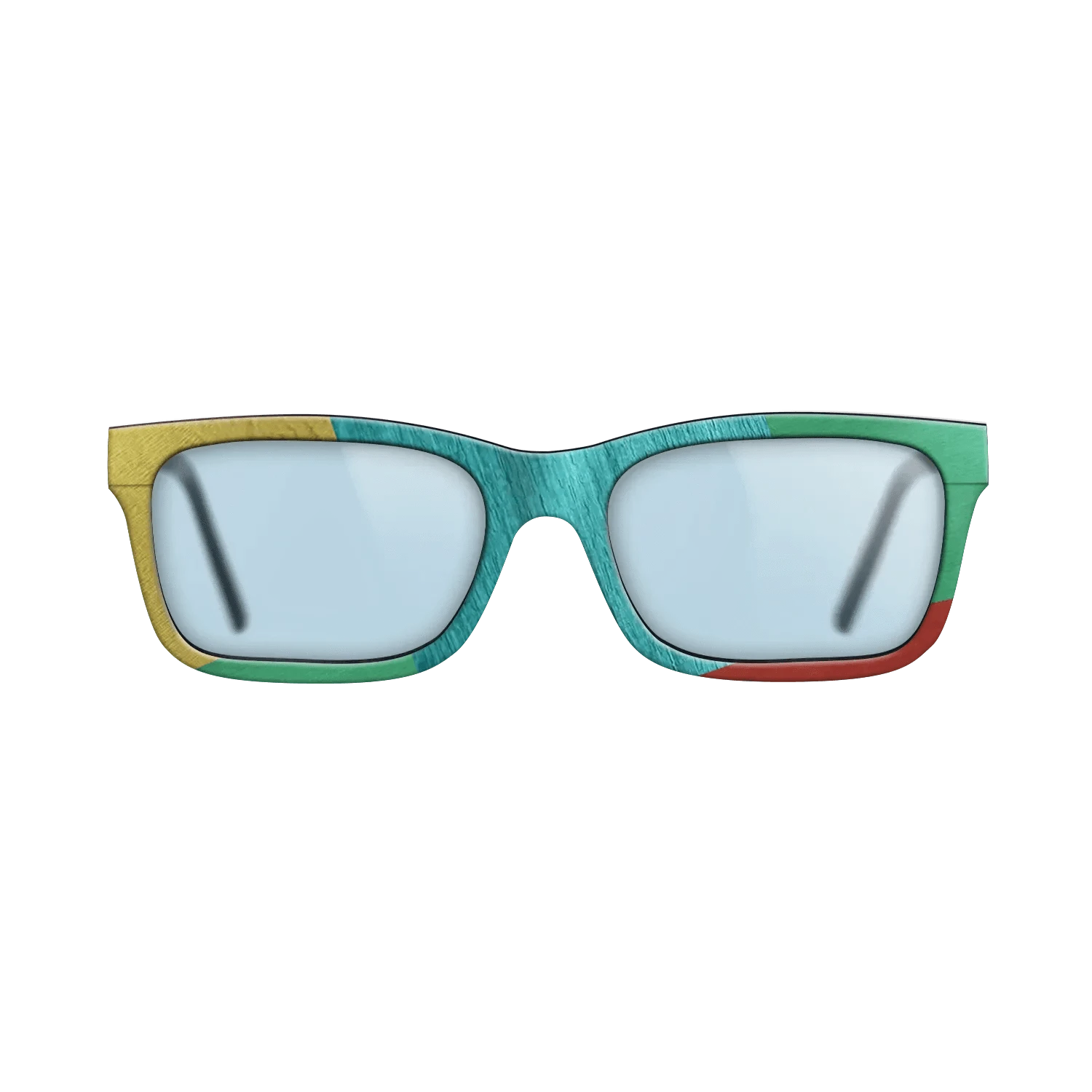 Poplar Dyed: Yellow,Poplar Dyed: Turquoise,Poplar Dyed: Blue Denim,Poplar Dyed: Green: Mosaic - The Sage - Rectangle - 1195 - SIRIS wood optic