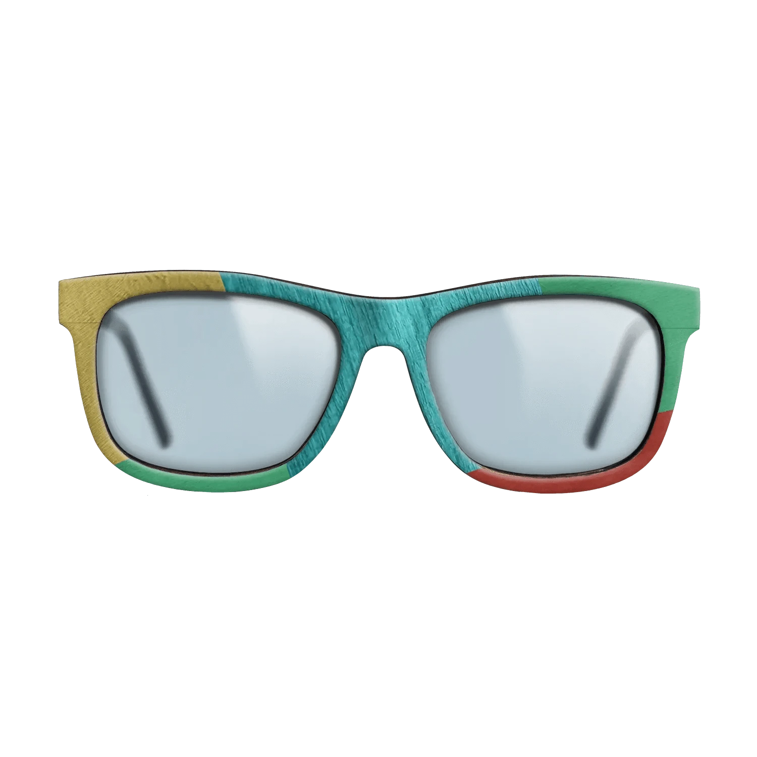 Poplar Dyed: Yellow,Poplar Dyed: Turquoise,Poplar Dyed: Blue Denim,Poplar Dyed: Green: Mosaic - The Hero - Square - 1195 - SIRIS wood optic