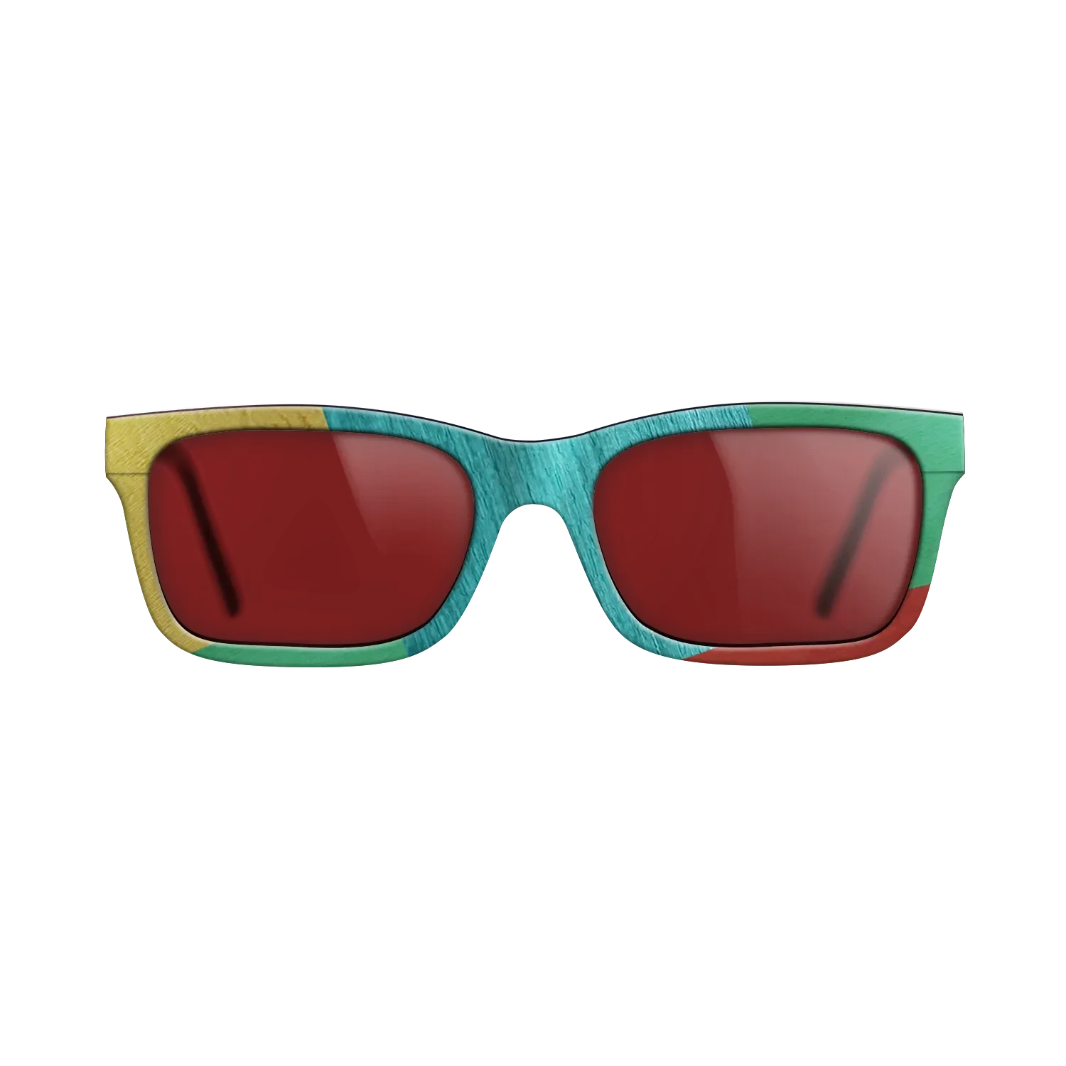 Poplar Dyed: Yellow,Poplar Dyed: Turquoise,Poplar Dyed: Blue Denim,Poplar Dyed: Green: Mosaic - The Sage - Rectangle - 1195 - SIRIS wood optic