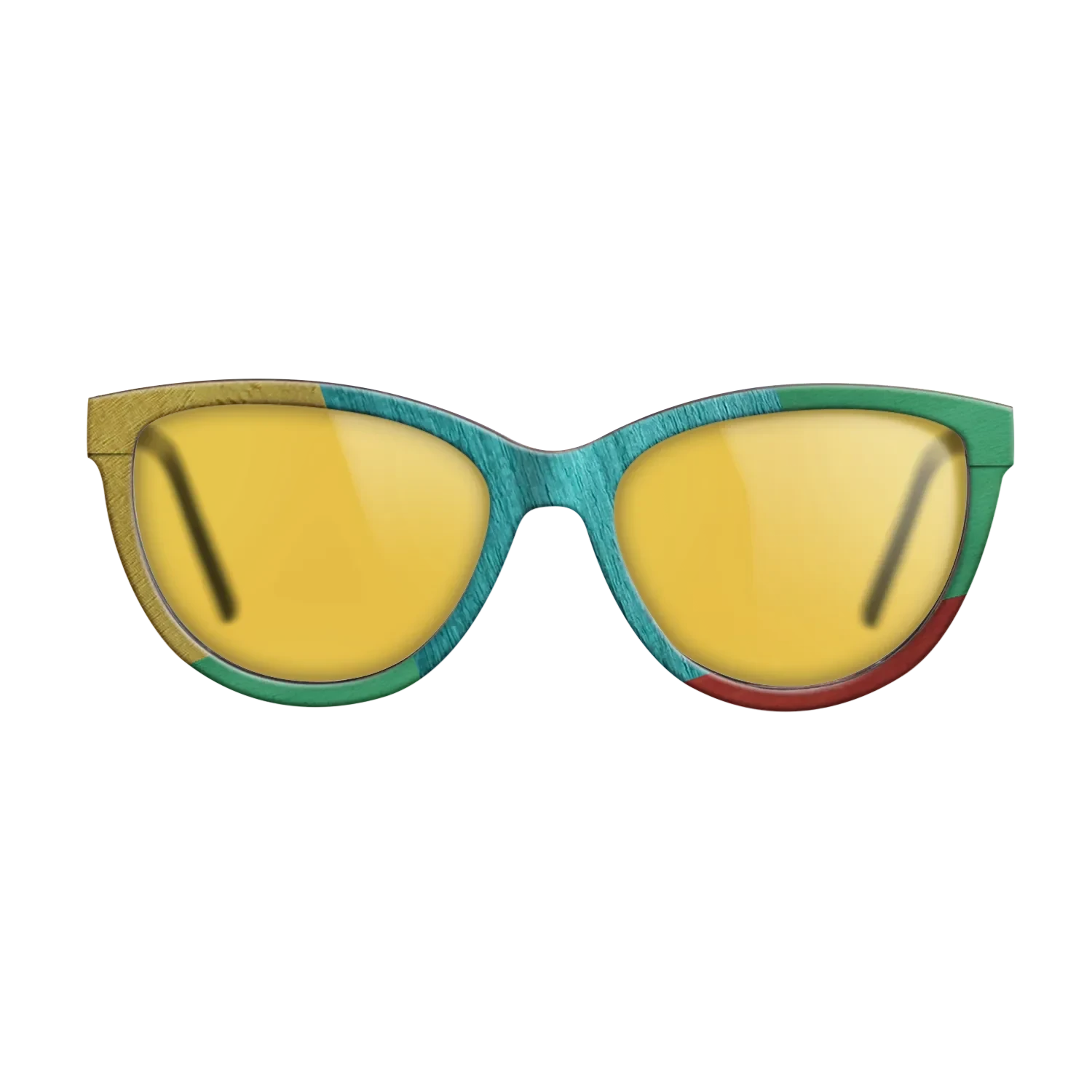 Poplar Dyed: Yellow,Poplar Dyed: Turquoise,Poplar Dyed: Blue Denim,Poplar Dyed: Green: Mosaic - The Maiden - Cat - 1195 - SIRIS wood optic