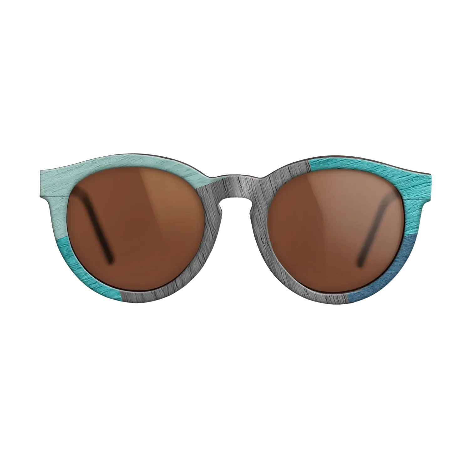 Poplar Dyed: Baby Blue,Poplar Dyed: Turquoise,Grey Oak,Poplar Dyed: Blue Denim: Mosaic - The Rebel - Round - 1777 - SIRIS wood optic