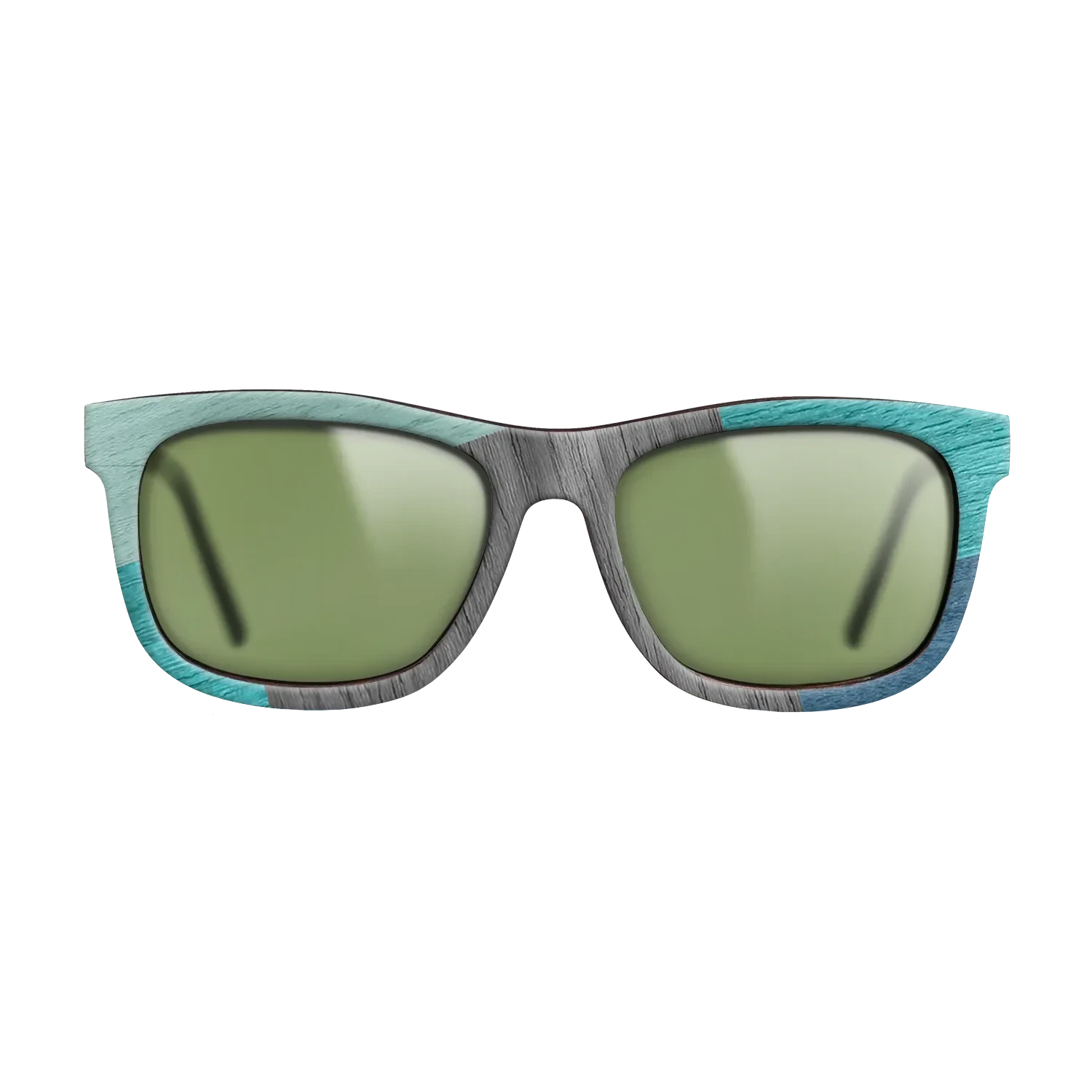 Poplar Dyed: Baby Blue,Poplar Dyed: Turquoise,Grey Oak,Poplar Dyed: Blue Denim: Mosaic - The Hero - Square - 1777 - SIRIS wood optic