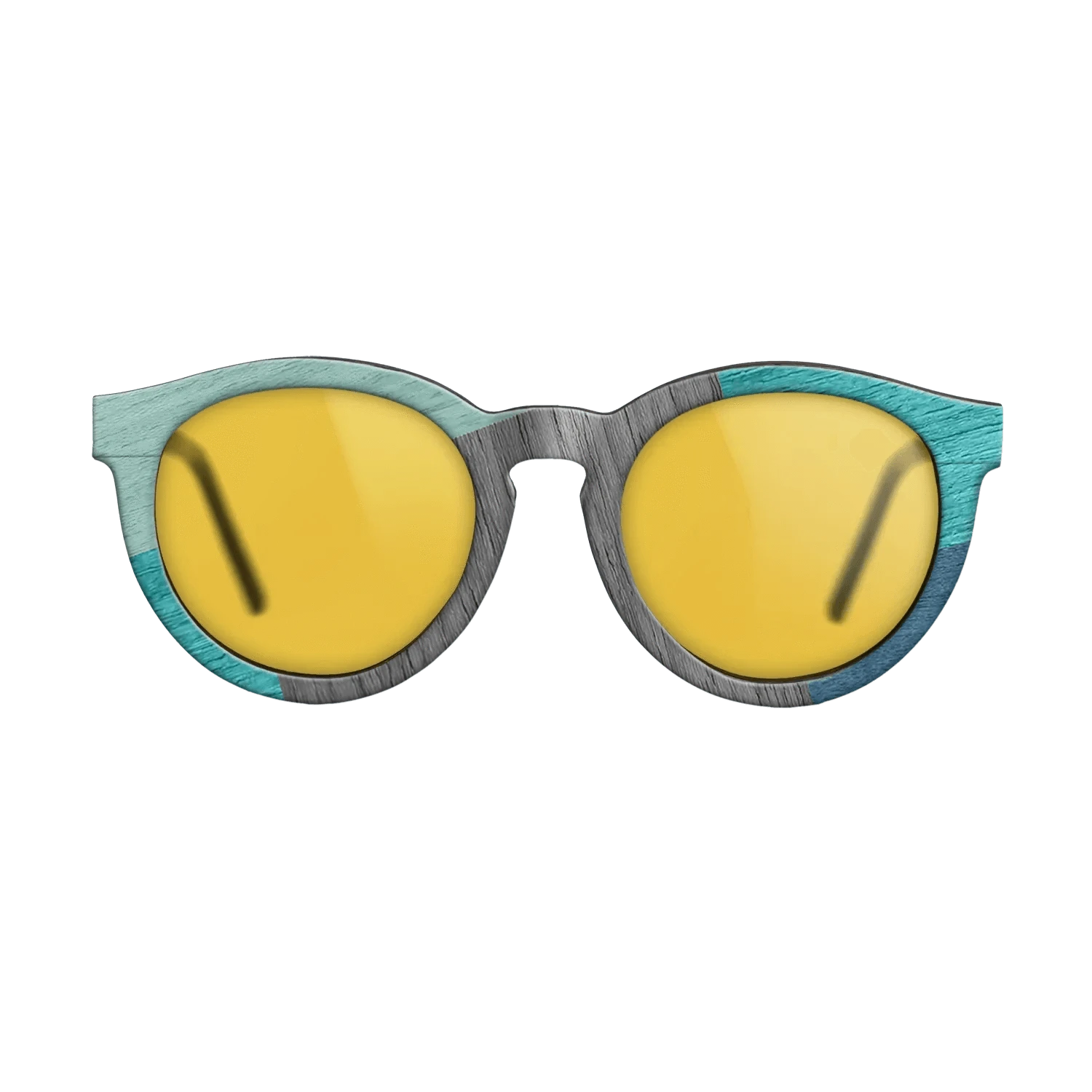 Poplar Dyed: Baby Blue,Poplar Dyed: Turquoise,Grey Oak,Poplar Dyed: Blue Denim: Mosaic - The Rebel - Round - 1777 - SIRIS wood optic