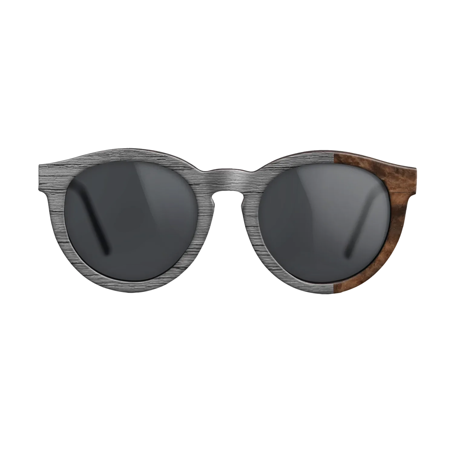 Dyed Poplar: Gray, Walnut Burl: DiCut Noir - The Rebel - Round - SIRIS wood optic