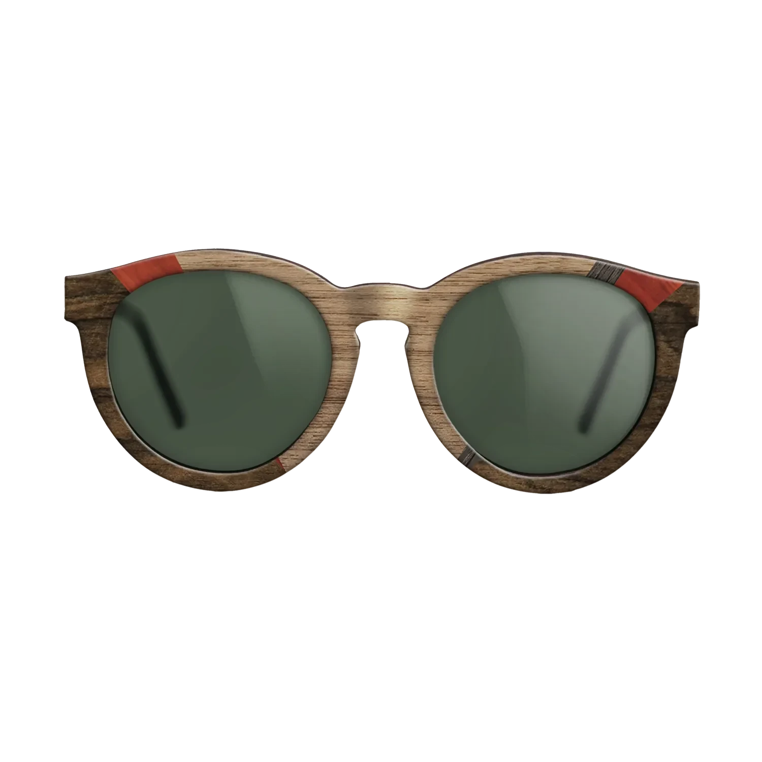 Walnut: Straight Grain,Poplar Dyed: Red,Fumed Oak,Ziricote Dark Quartered: Geometric - The Rebel - Round - 692 - SIRIS wood optic