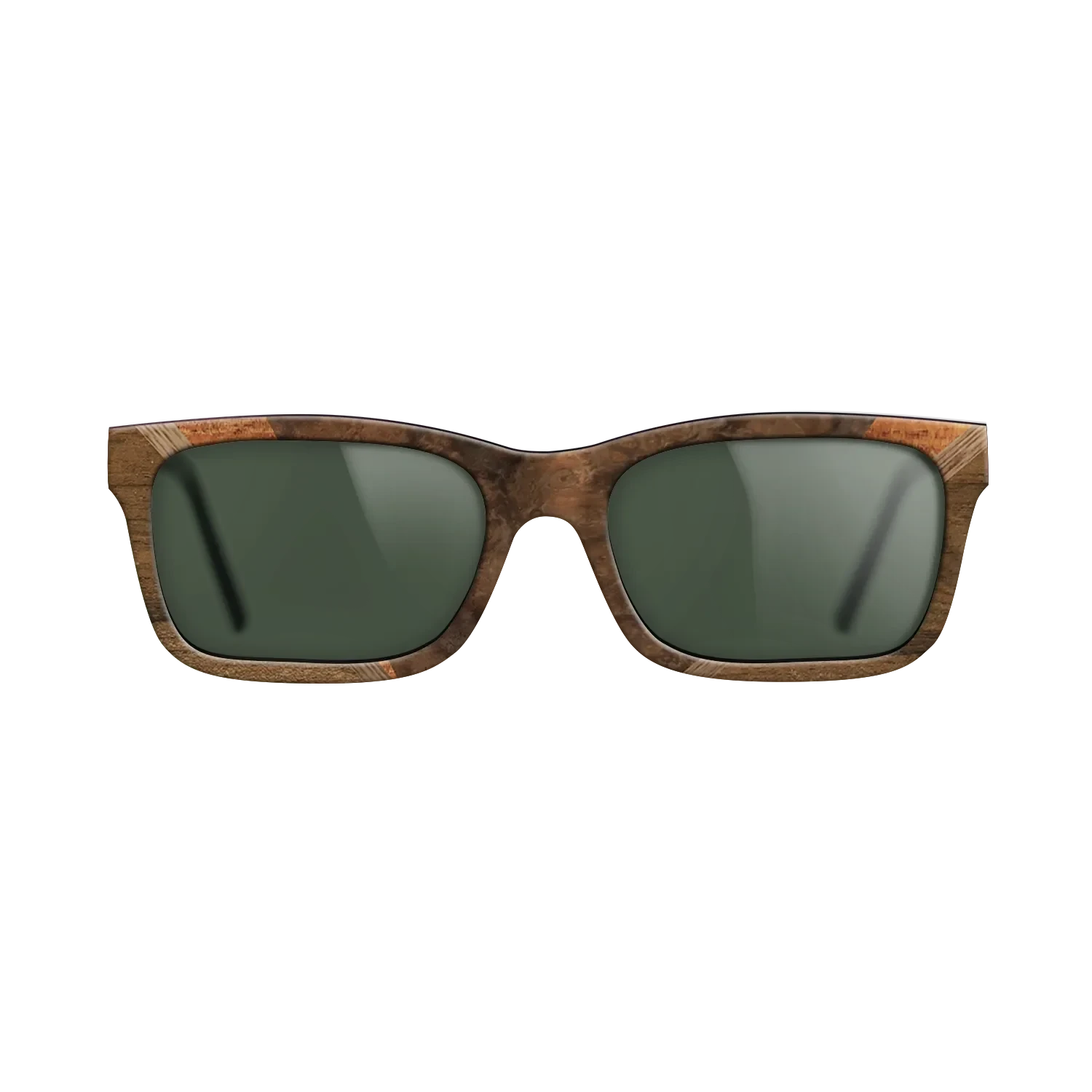 Walnut Burl,Ziricote Light Quartered,Walnut: Straight Grain,Koa: Geometric - The Sage - Rectangle - 1337 - SIRIS wood optic