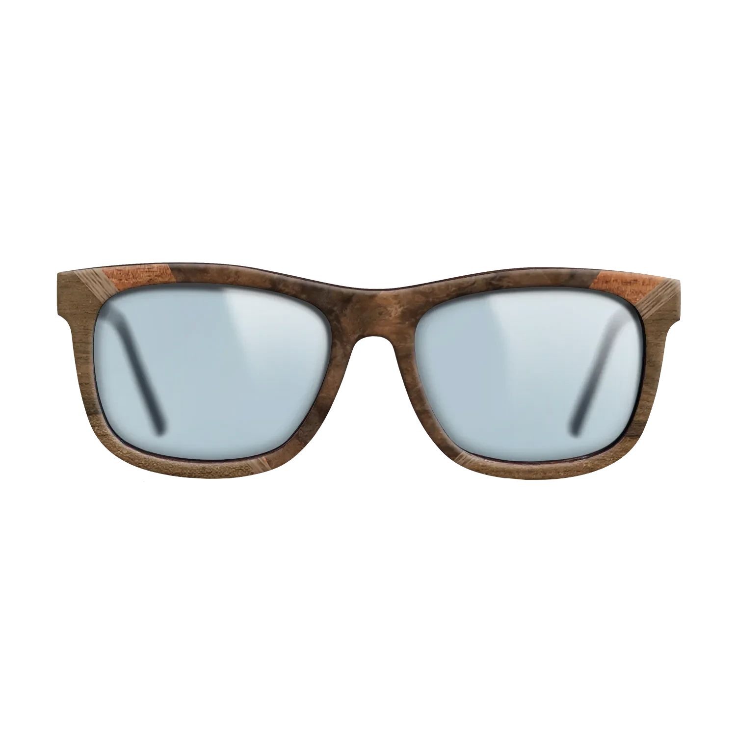 Walnut Burl,Ziricote Light Quartered,Walnut: Straight Grain,Koa: Geometric - The Hero - Square - 1337 - SIRIS wood optic