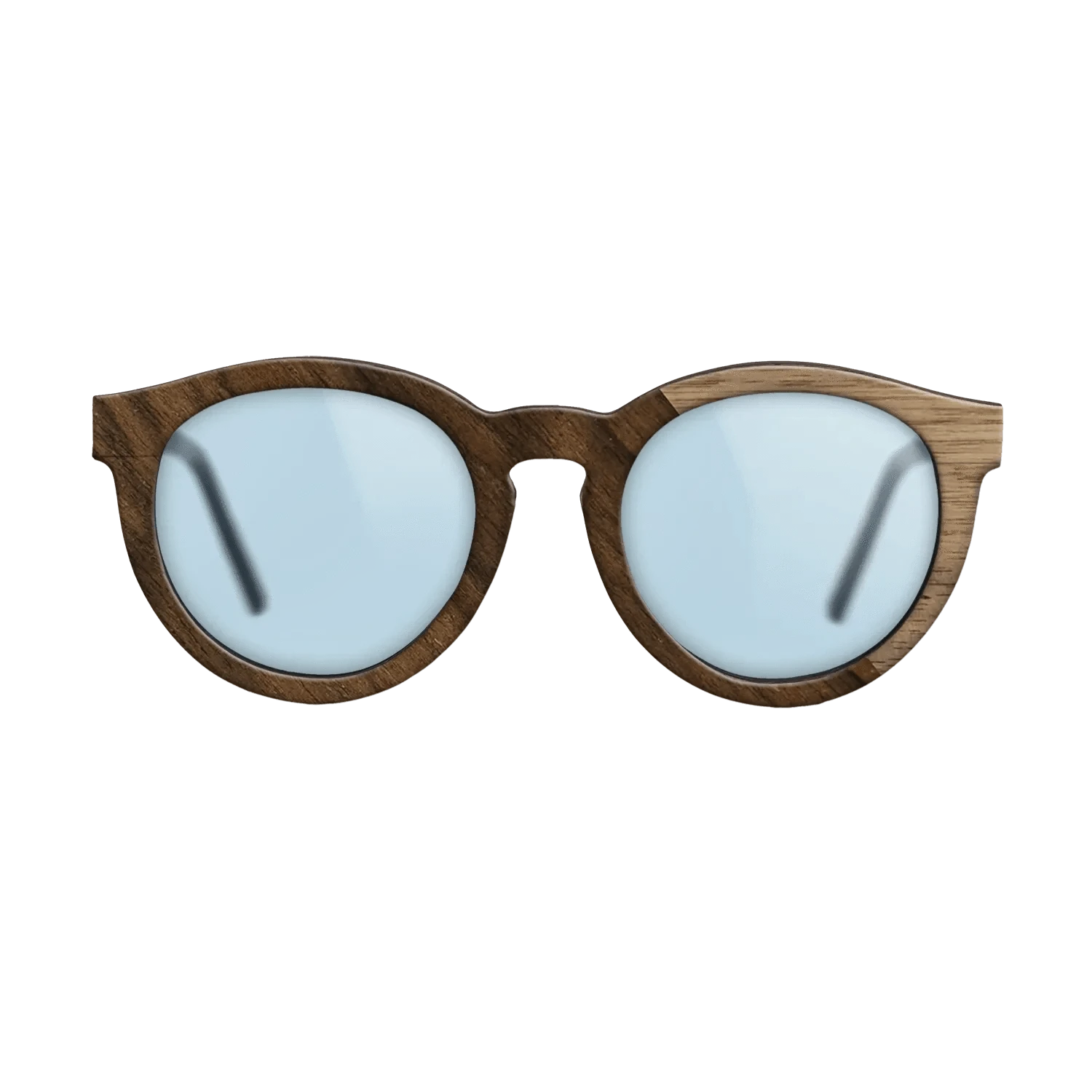 Walnut: Straight Grain,Ziricote Dark Quartered: Angle Cut - The Rebel - Round - 1291 - SIRIS wood optic