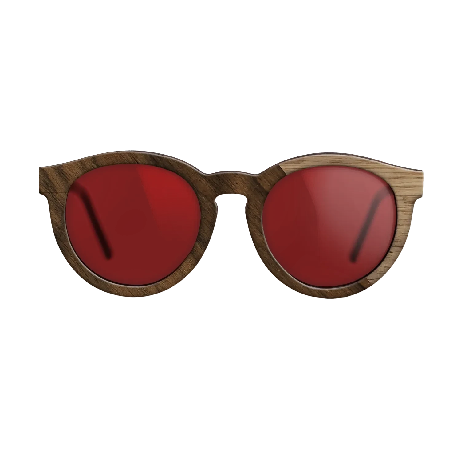 Walnut: Straight Grain,Ziricote Dark Quartered: Angle Cut - The Rebel - Round - 1291 - SIRIS wood optic