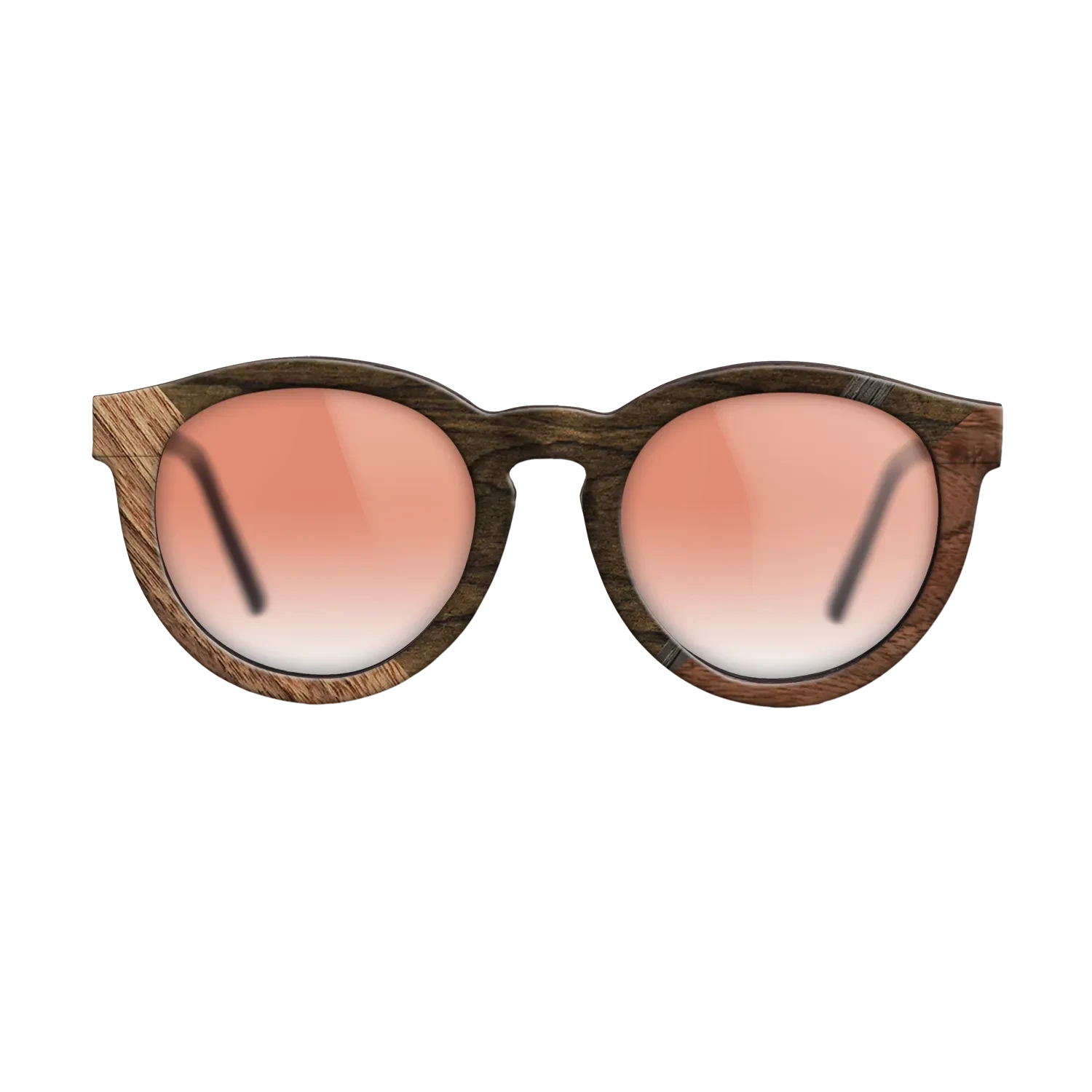 Ziricote Dark Quartered,Walnut: Straight Grain,Walnut Claro Light,Fumed Oak: Geometric - The Rebel - Round - 1168 - SIRIS wood optic