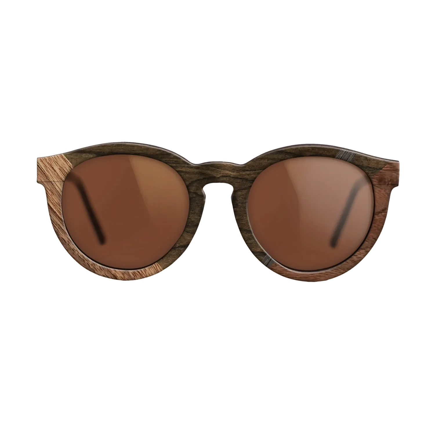 Ziricote Dark Quartered,Walnut: Straight Grain,Walnut Claro Light,Fumed Oak: Geometric - The Rebel - Round - 1168 - SIRIS wood optic