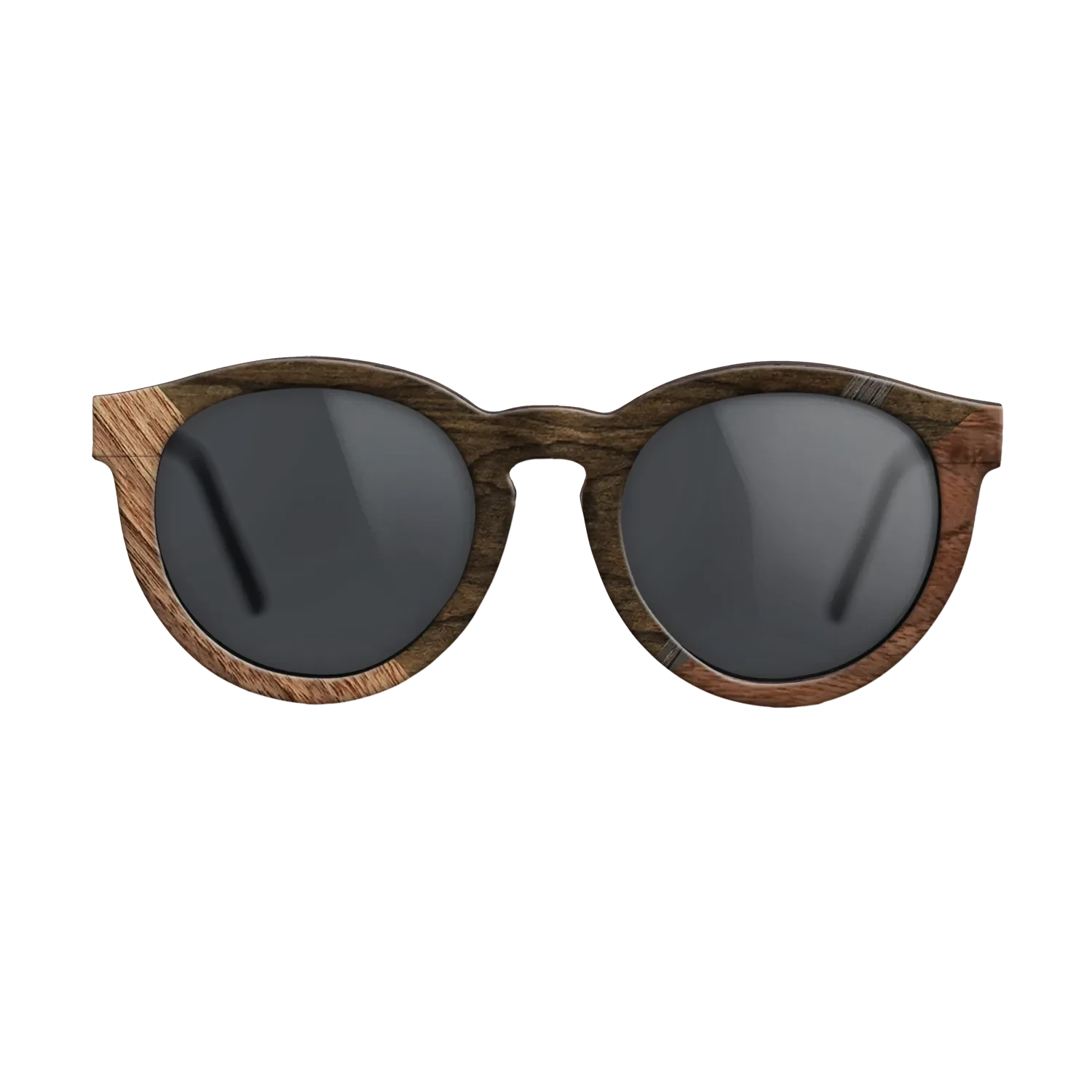 Ziricote Dark Quartered,Walnut: Straight Grain,Walnut Claro Light,Fumed Oak: Geometric - The Rebel - Round - 1168 - SIRIS wood optic