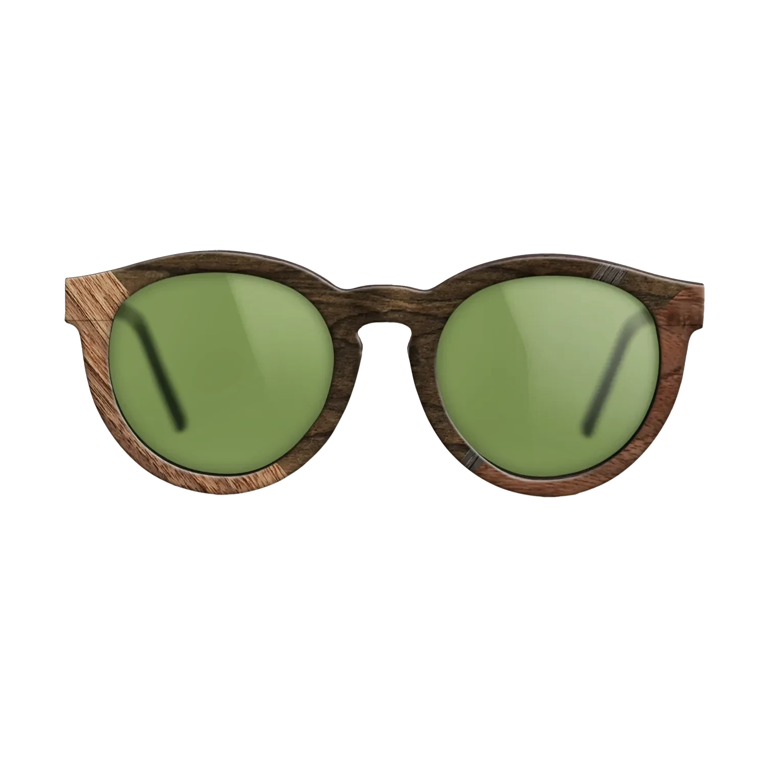 Ziricote Dark Quartered,Walnut: Straight Grain,Walnut Claro Light,Fumed Oak: Geometric - The Rebel - Round - 1168 - SIRIS wood optic