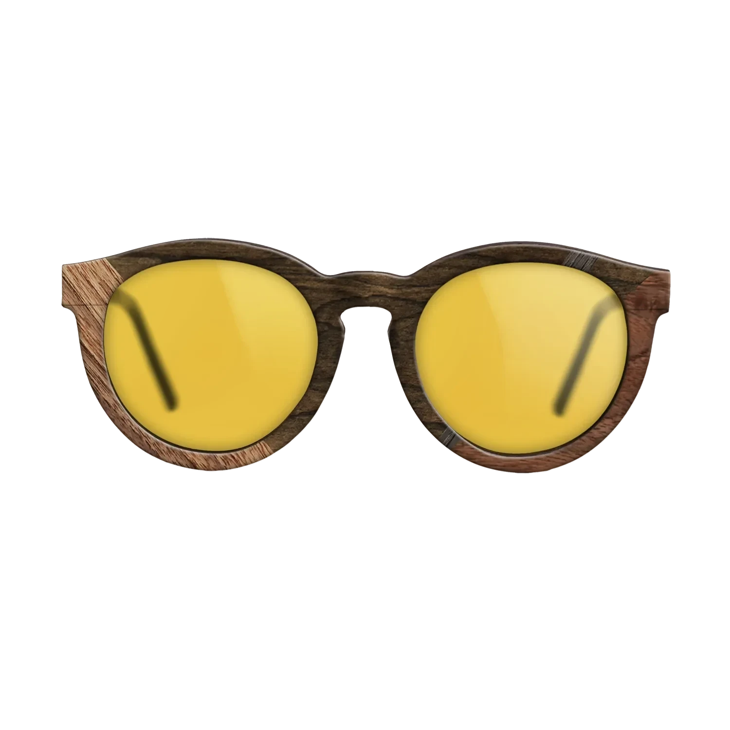 Ziricote Dark Quartered,Walnut: Straight Grain,Walnut Claro Light,Fumed Oak: Geometric - The Rebel - Round - 1168 - SIRIS wood optic