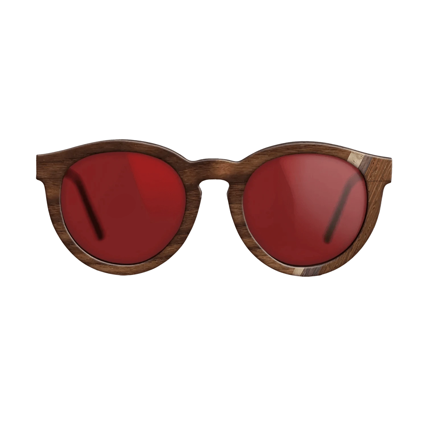 Walnut Claro Dark,Olive Burl,Wenge,Rosewood Reconstituted: Fractal - The Rebel - Round - 1691 - SIRIS wood optic