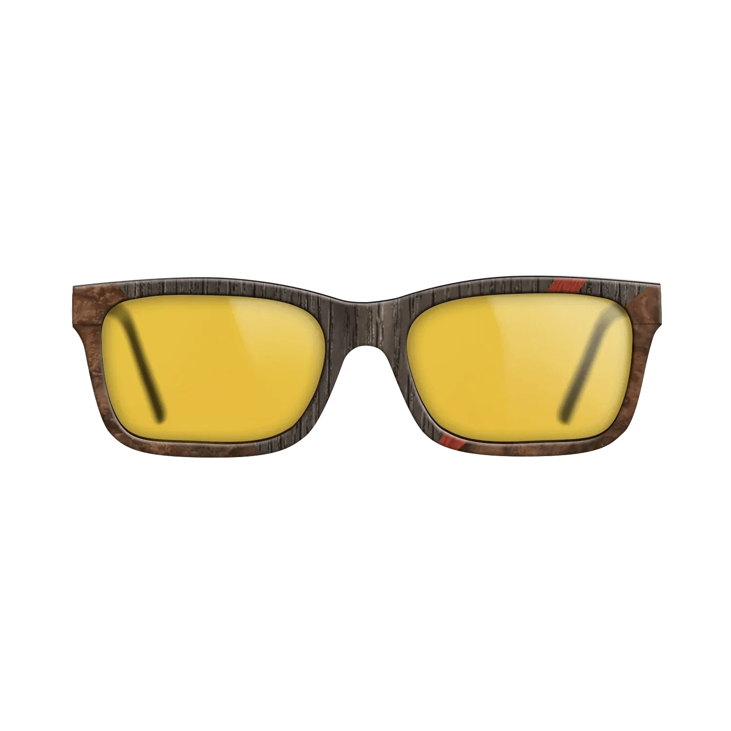 Walnut: Straight Grain,Fumed Oak,Poplar Dyed: Red,Walnut Burl: Geometric - The Sage - Rectangle - 2051 - SIRIS wood optic