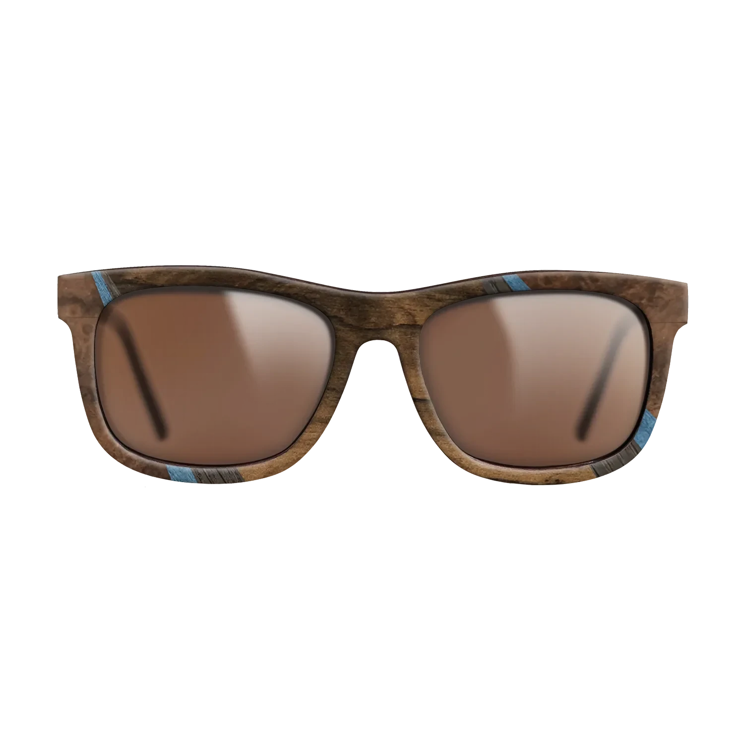 Walnut Burl,Santos Rosewood Dark,Poplar Dyed: Blue Denim,Fumed Oak,Walnut: Straight Grain: Fractal - The Hero - Square - 1462 - SIRIS wood optic