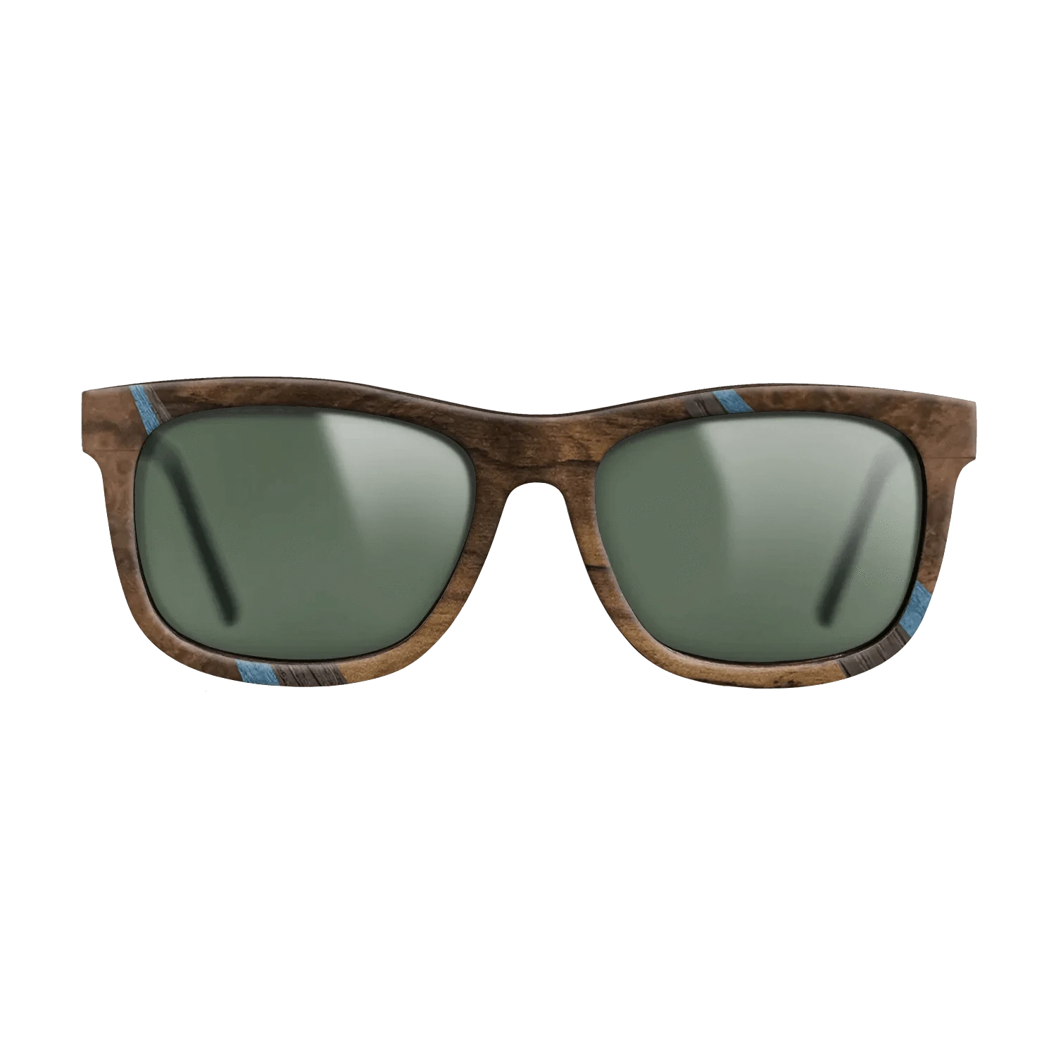 Walnut Burl,Santos Rosewood Dark,Poplar Dyed: Blue Denim,Fumed Oak,Walnut: Straight Grain: Fractal - The Hero - Square - 1462 - SIRIS wood optic