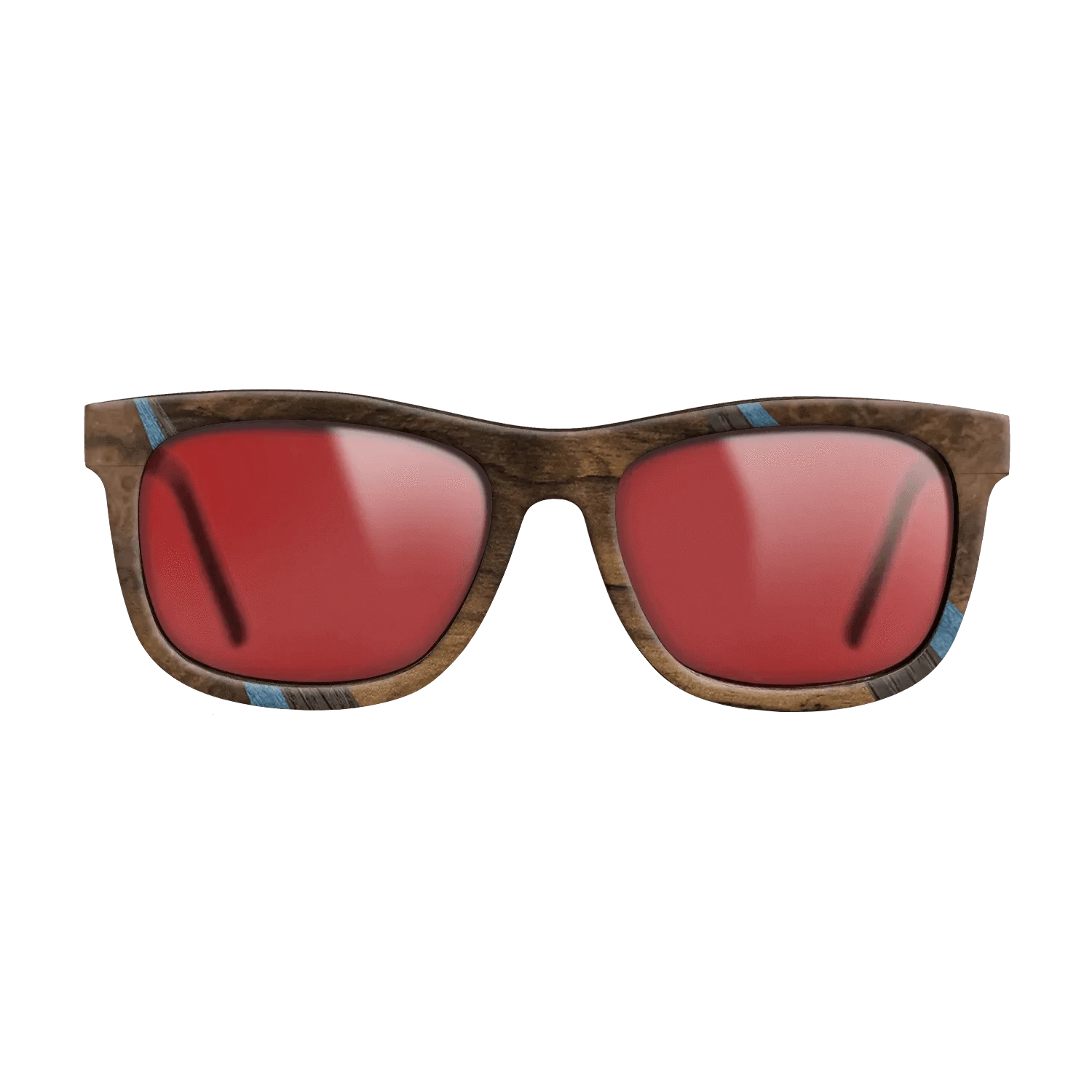 Walnut Burl,Santos Rosewood Dark,Poplar Dyed: Blue Denim,Fumed Oak,Walnut: Straight Grain: Fractal - The Hero - Square - 1462 - SIRIS wood optic