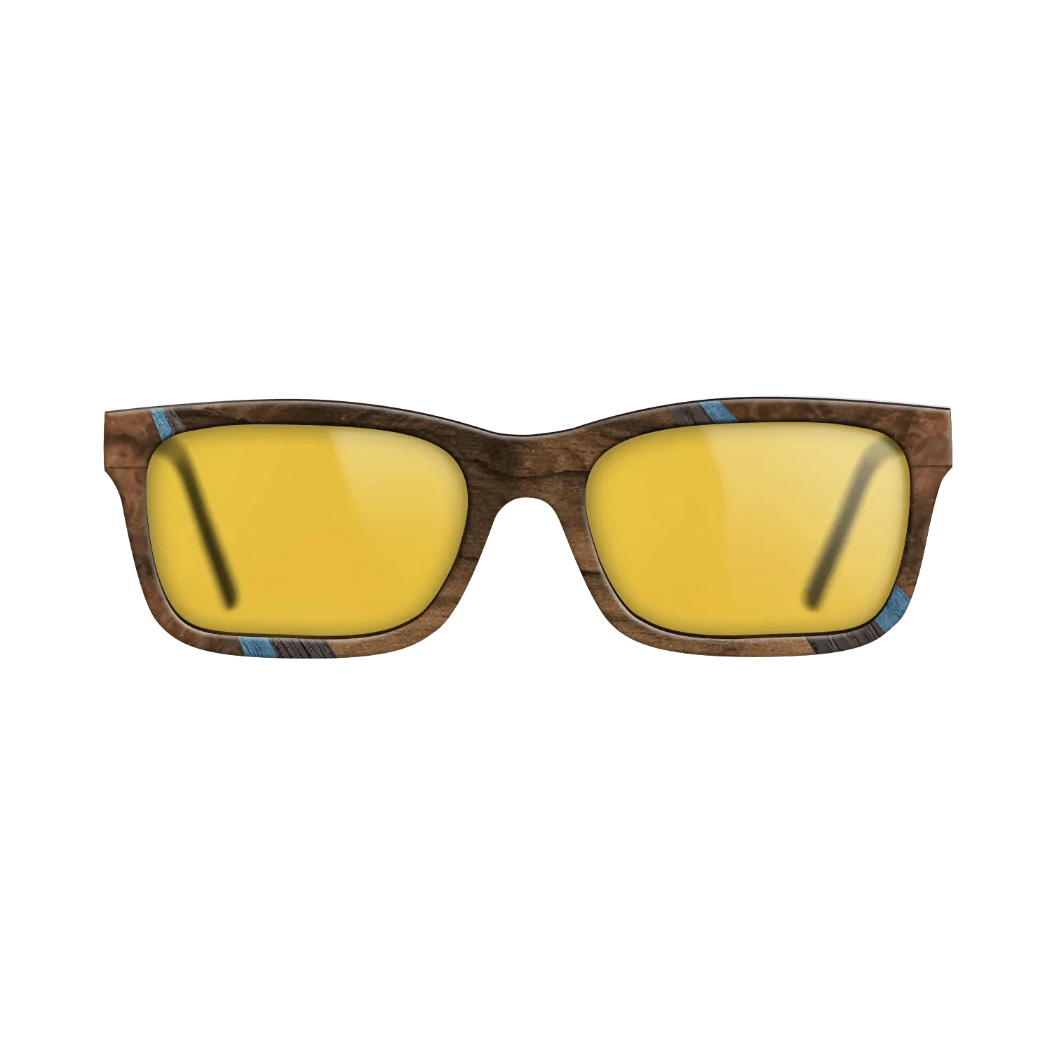 Walnut Burl,Santos Rosewood Dark,Poplar Dyed: Blue Denim,Fumed Oak,Walnut: Straight Grain: Fractal - The Sage - Rectangle - 1462 - SIRIS wood optic