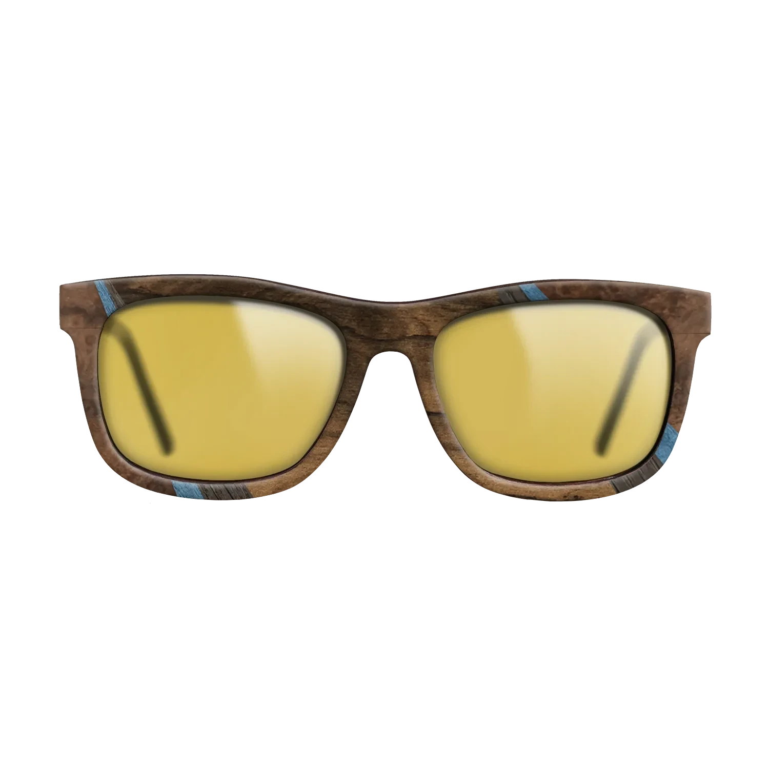 Walnut Burl,Santos Rosewood Dark,Poplar Dyed: Blue Denim,Fumed Oak,Walnut: Straight Grain: Fractal - The Hero - Square - 1462 - SIRIS wood optic