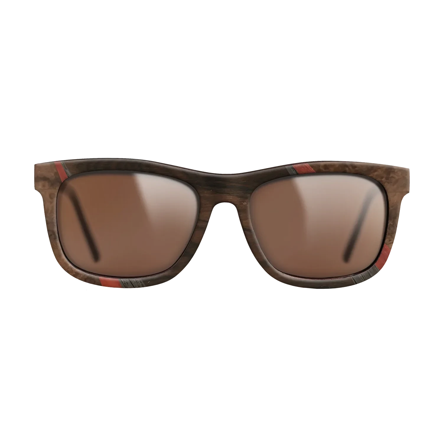Ziricote Dark Quartered,Fumed Oak,Poplar Dyed: Red,Walnut: Straight Grain,Walnut Burl: Fractal - The Hero - Square - 857 - SIRIS wood optic