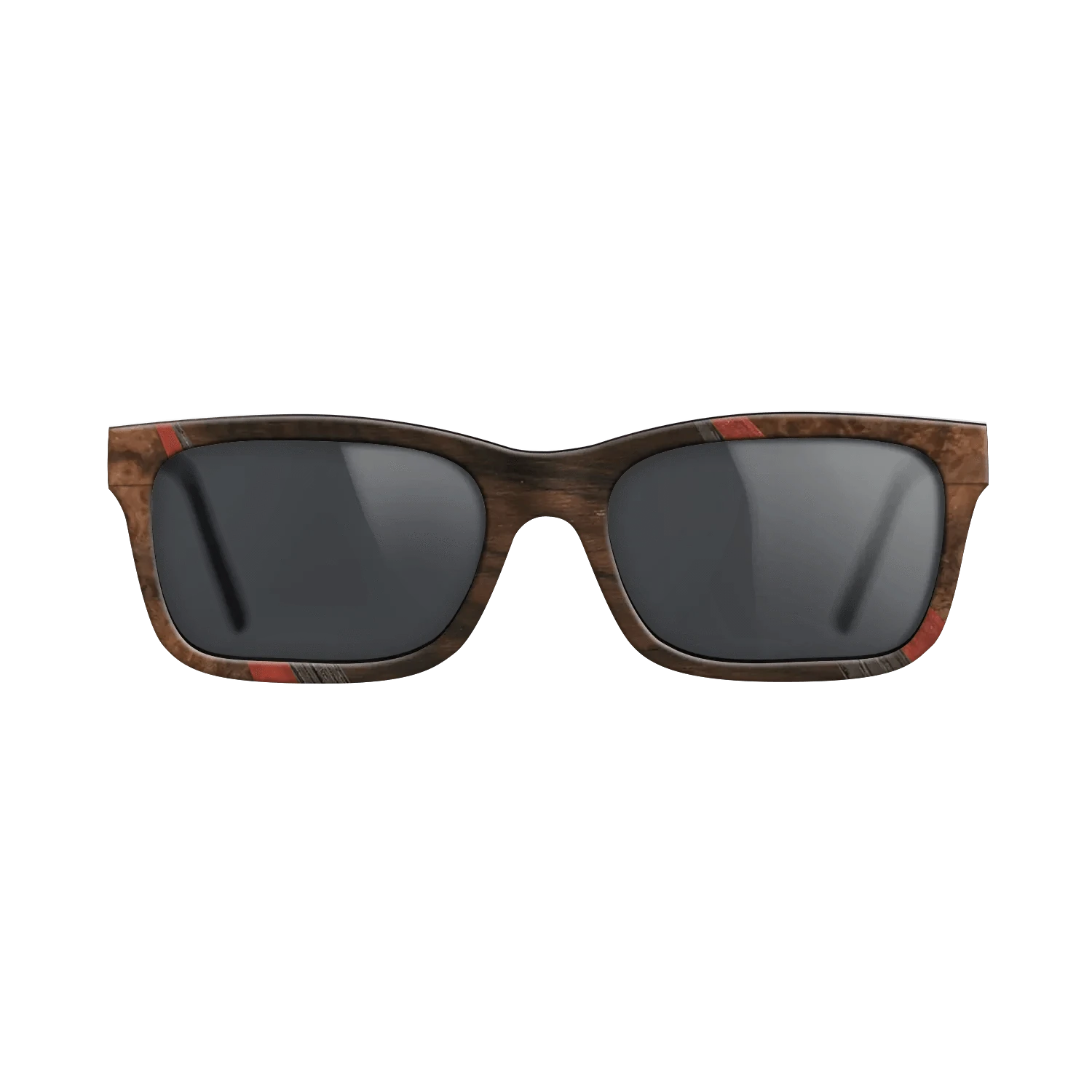 Ziricote Dark Quartered,Fumed Oak,Poplar Dyed: Red,Walnut: Straight Grain,Walnut Burl: Fractal - The Sage - Rectangle - 857 - SIRIS wood optic