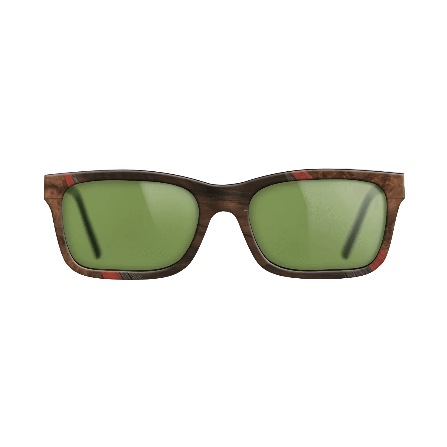 Ziricote Dark Quartered,Fumed Oak,Poplar Dyed: Red,Walnut: Straight Grain,Walnut Burl: Fractal - The Sage - Rectangle - 857 - SIRIS wood optic