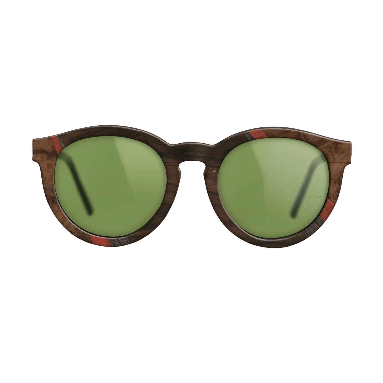 Ziricote Dark Quartered,Fumed Oak,Poplar Dyed: Red,Walnut: Straight Grain,Walnut Burl: Fractal - The Rebel - Round - 857 - SIRIS wood optic