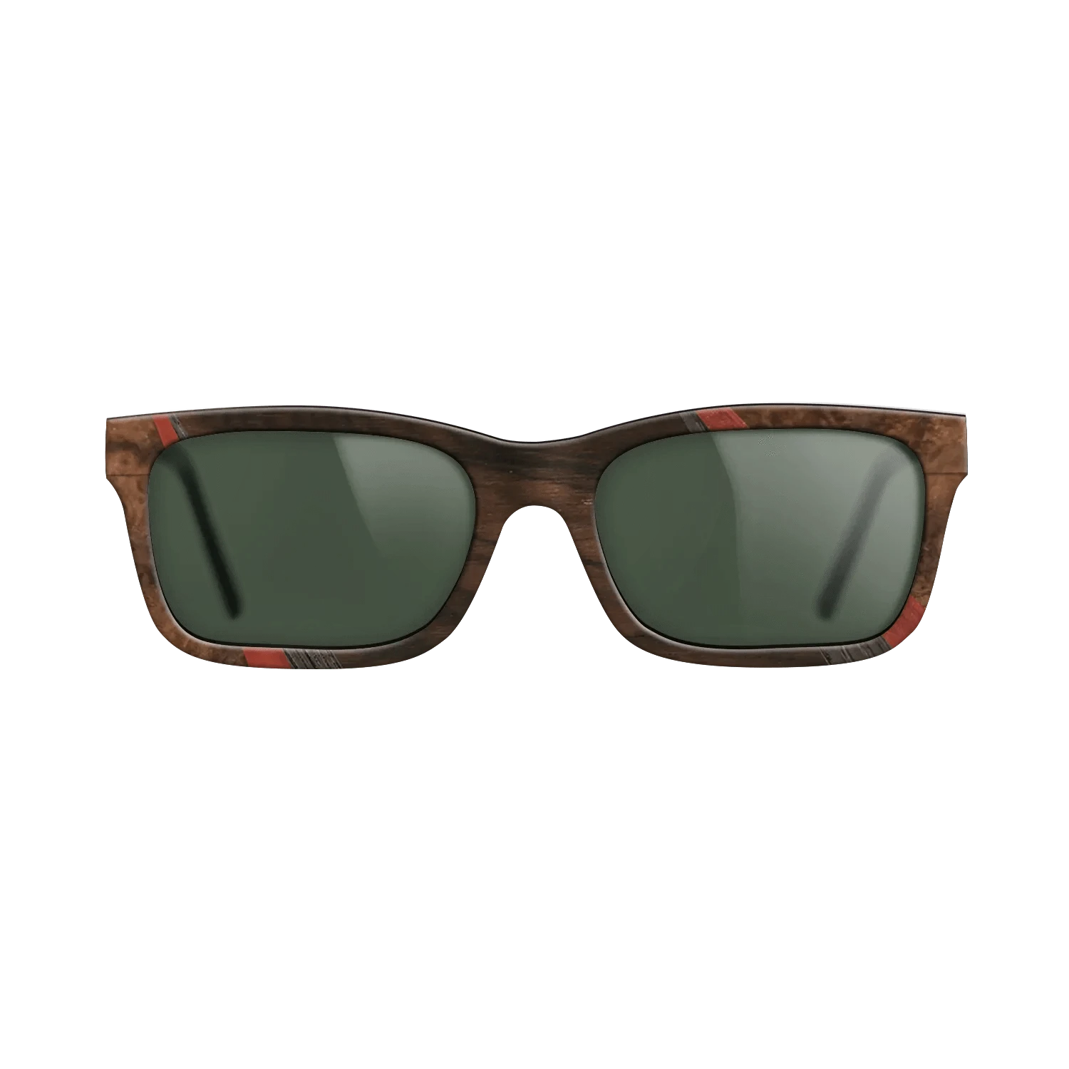 Ziricote Dark Quartered,Fumed Oak,Poplar Dyed: Red,Walnut: Straight Grain,Walnut Burl: Fractal - The Sage - Rectangle - 857 - SIRIS wood optic