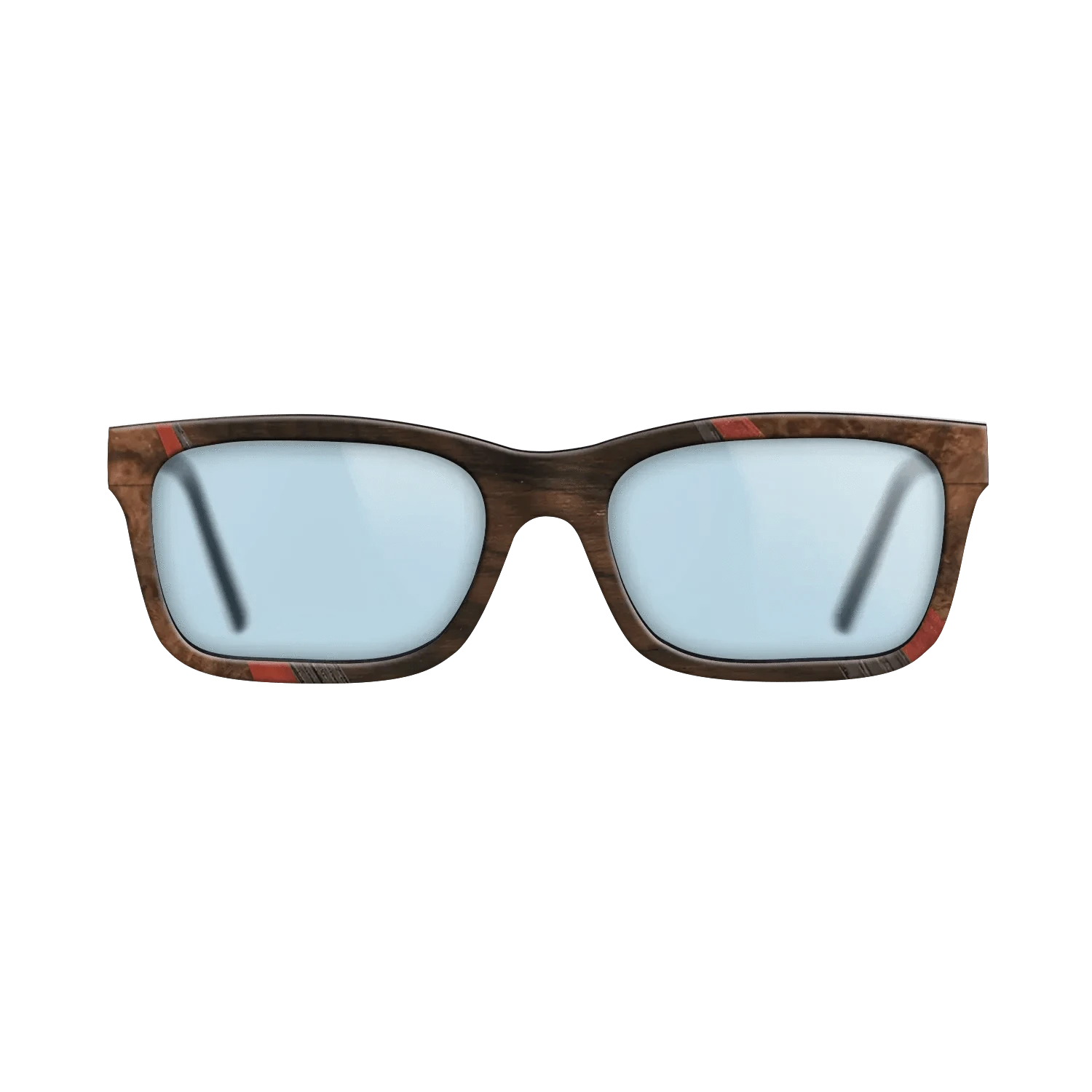 Ziricote Dark Quartered,Fumed Oak,Poplar Dyed: Red,Walnut: Straight Grain,Walnut Burl: Fractal - The Sage - Rectangle - 857 - SIRIS wood optic