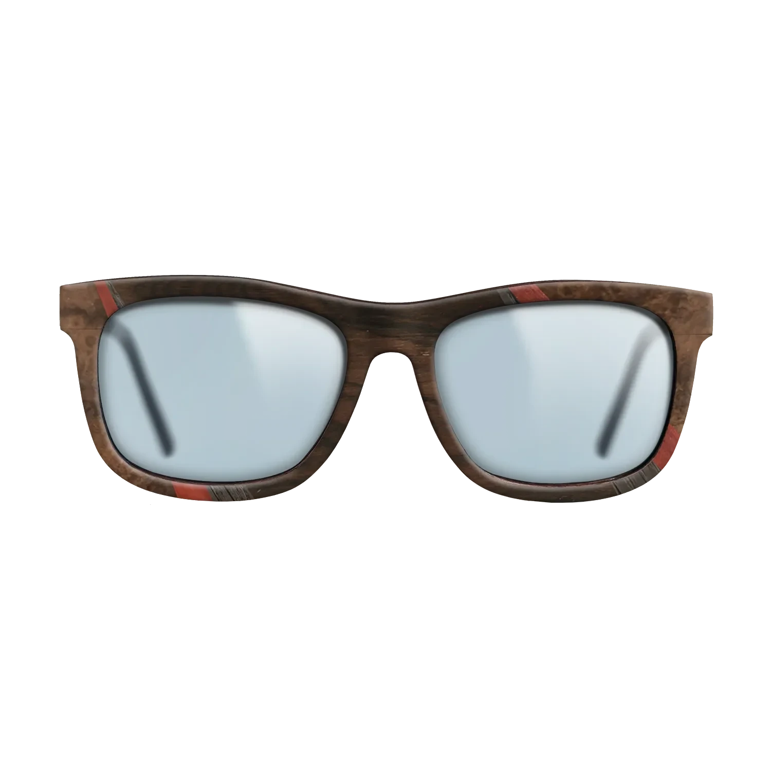Ziricote Dark Quartered,Fumed Oak,Poplar Dyed: Red,Walnut: Straight Grain,Walnut Burl: Fractal - The Hero - Square - 857 - SIRIS wood optic