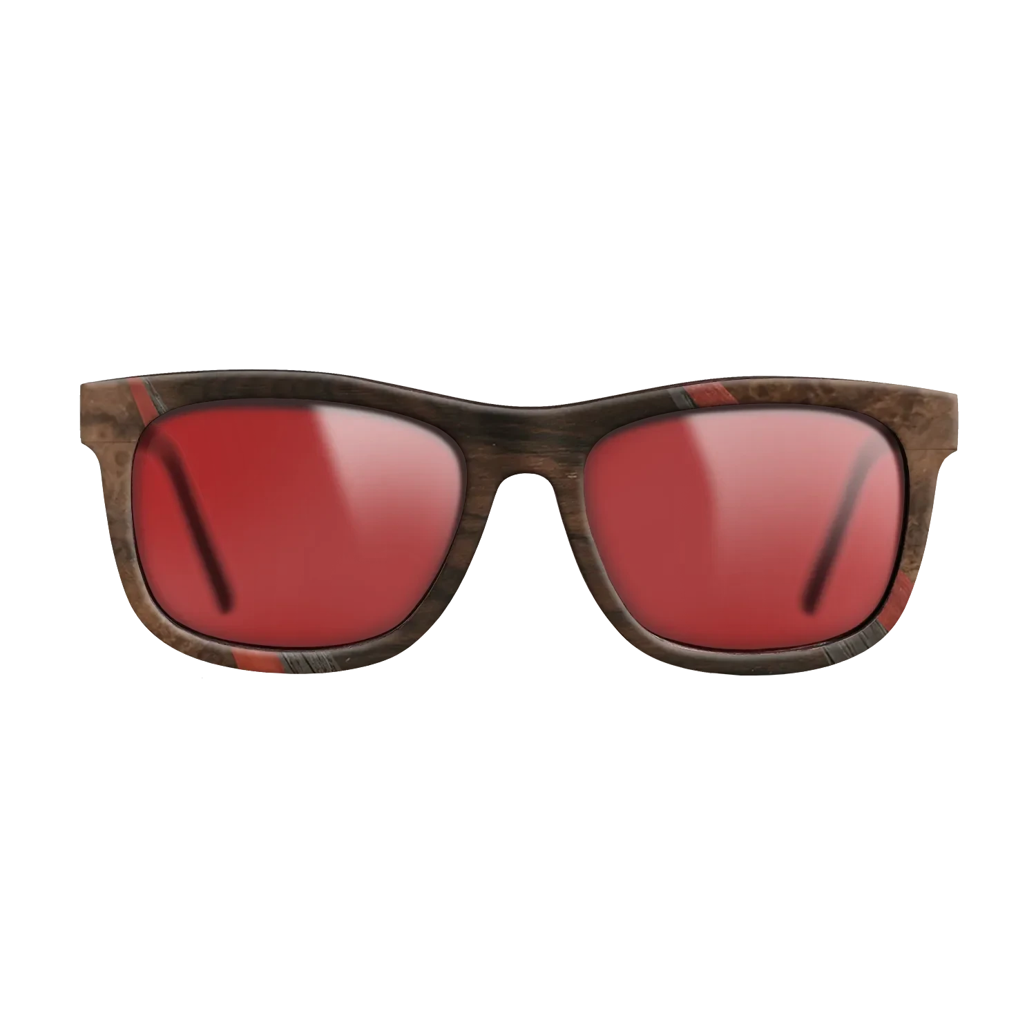 Ziricote Dark Quartered,Fumed Oak,Poplar Dyed: Red,Walnut: Straight Grain,Walnut Burl: Fractal - The Hero - Square - 857 - SIRIS wood optic